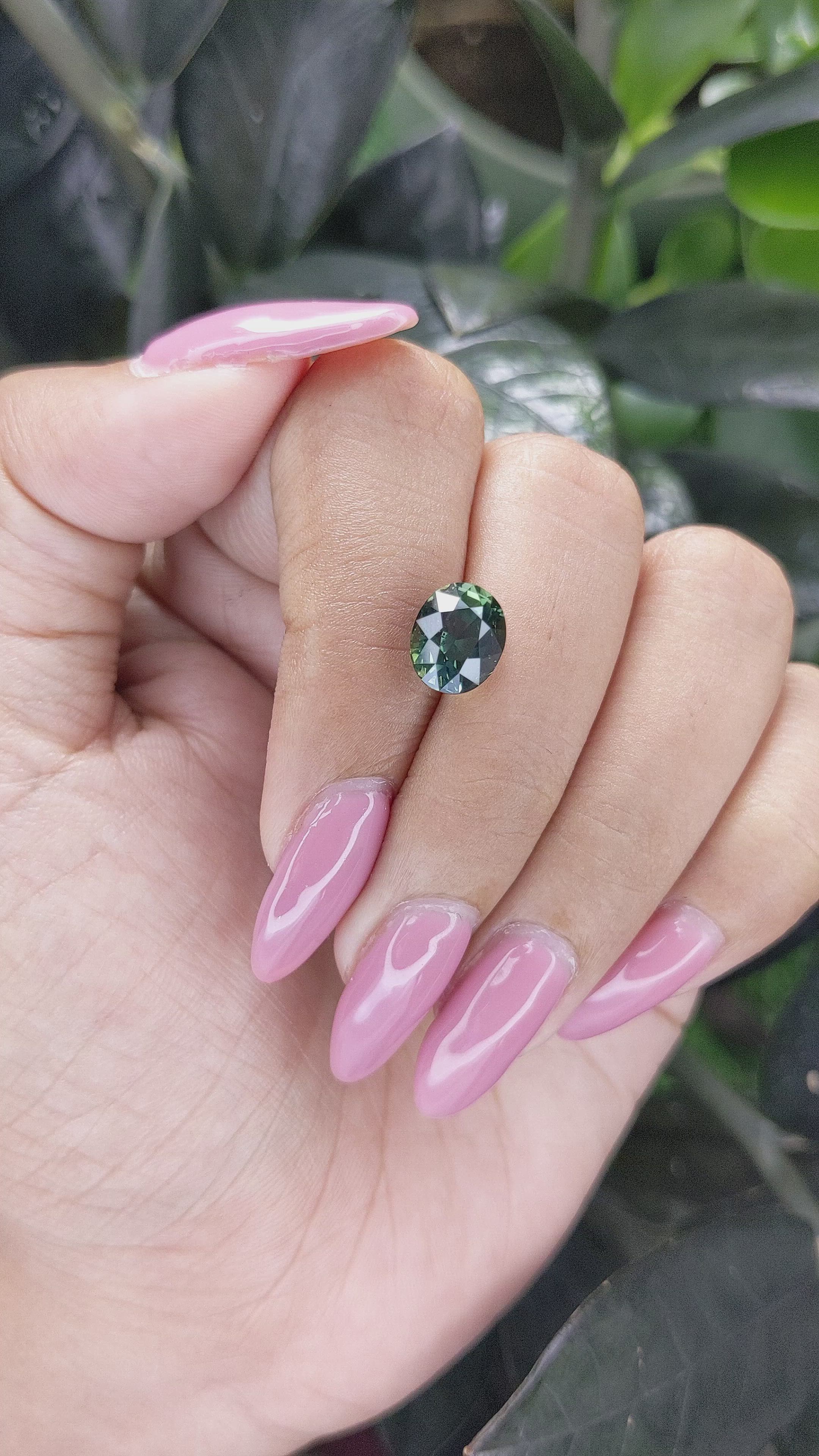 3.52 Ct. Green Sapphire from Madagascar Size Video