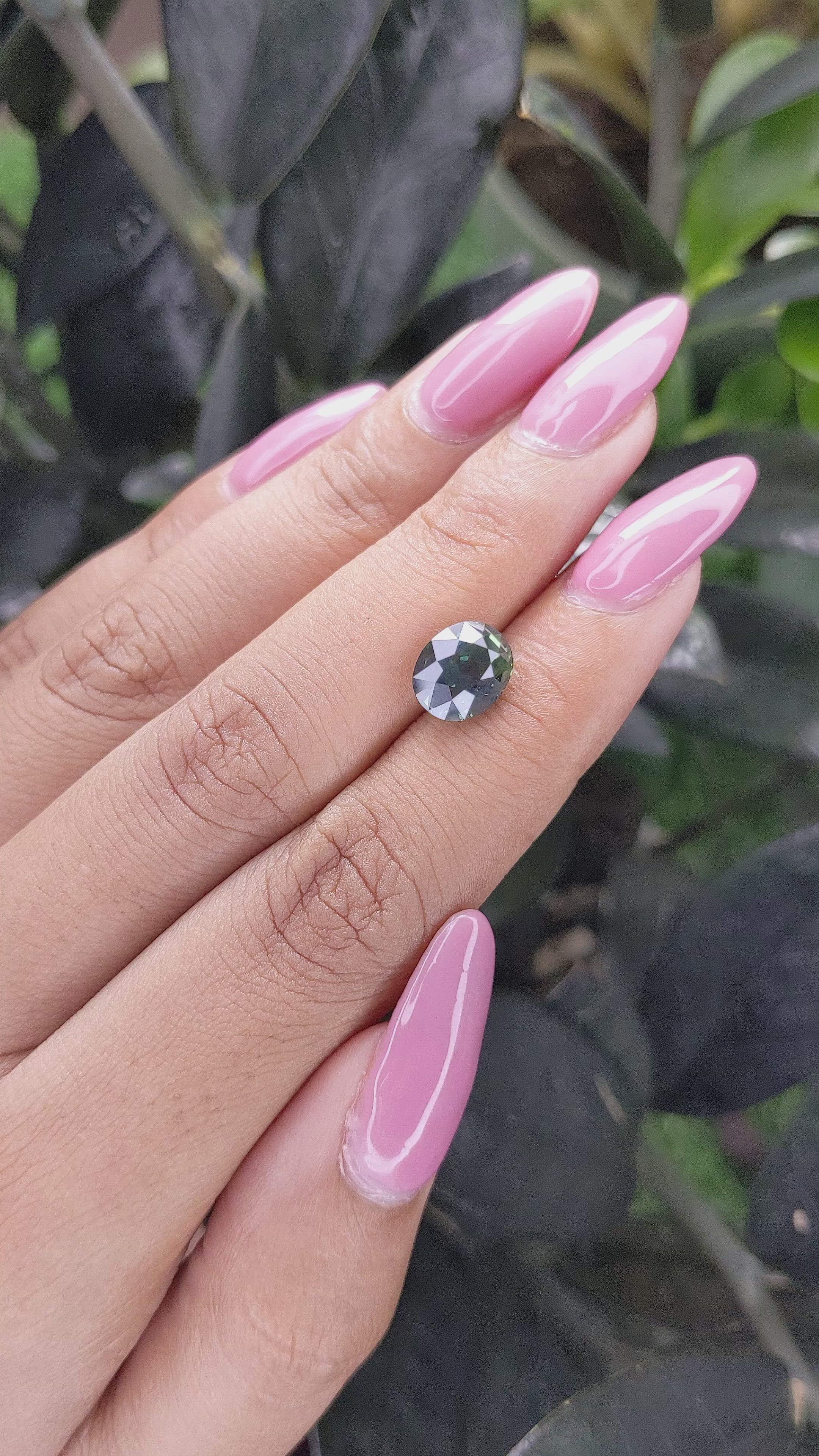 3.52 Ct. Green Sapphire from Madagascar Size Video