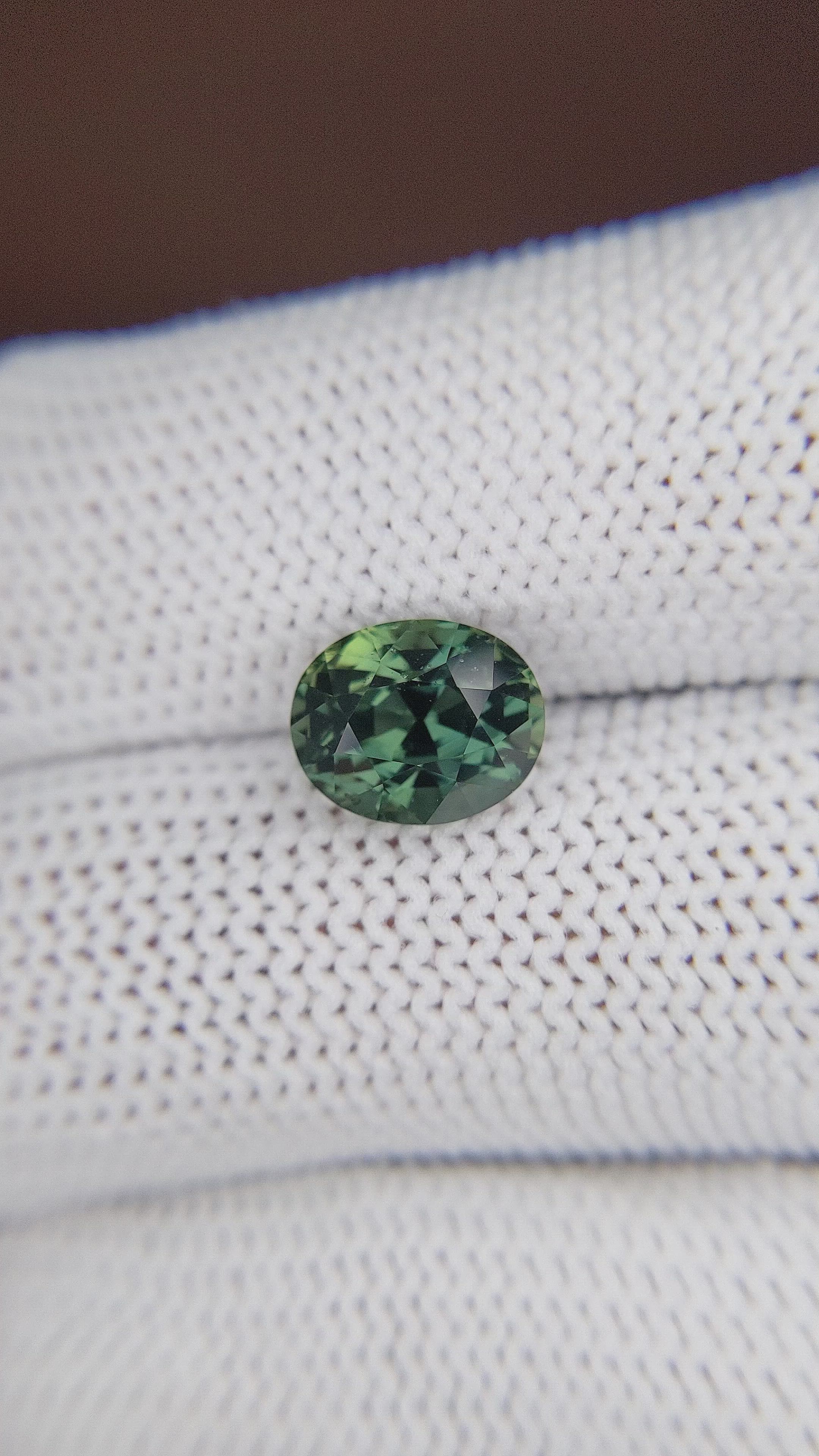 3.52 Ct. Green Sapphire from Madagascar Size Video