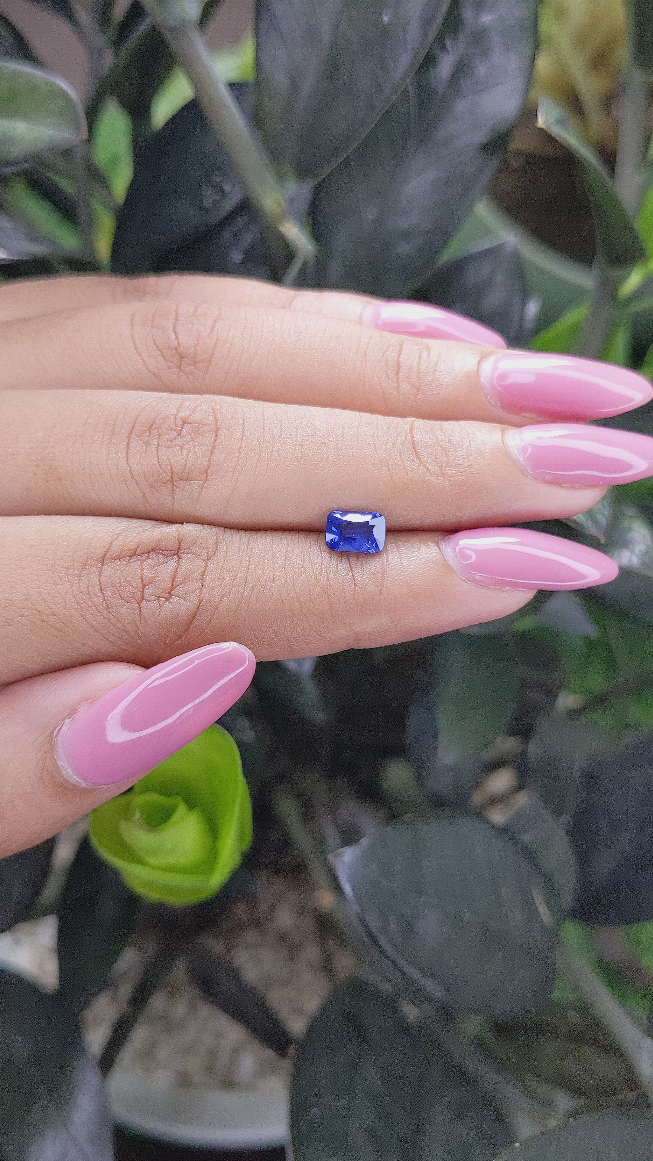 1.03 Ct. Blue Sapphire from Madagascar Size Video