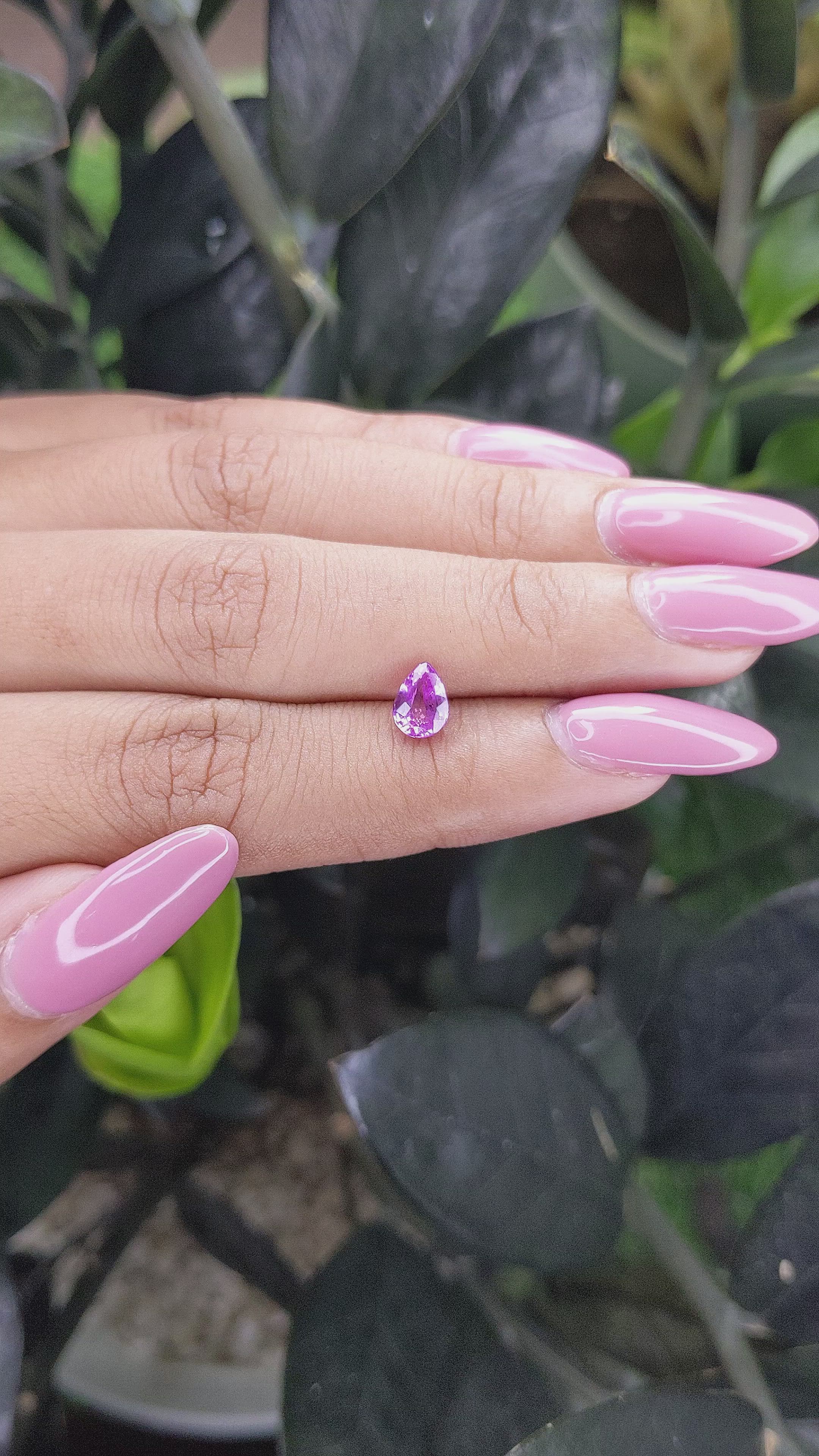 1.02 Ct. Purple Sapphire from Madagascar Size Video