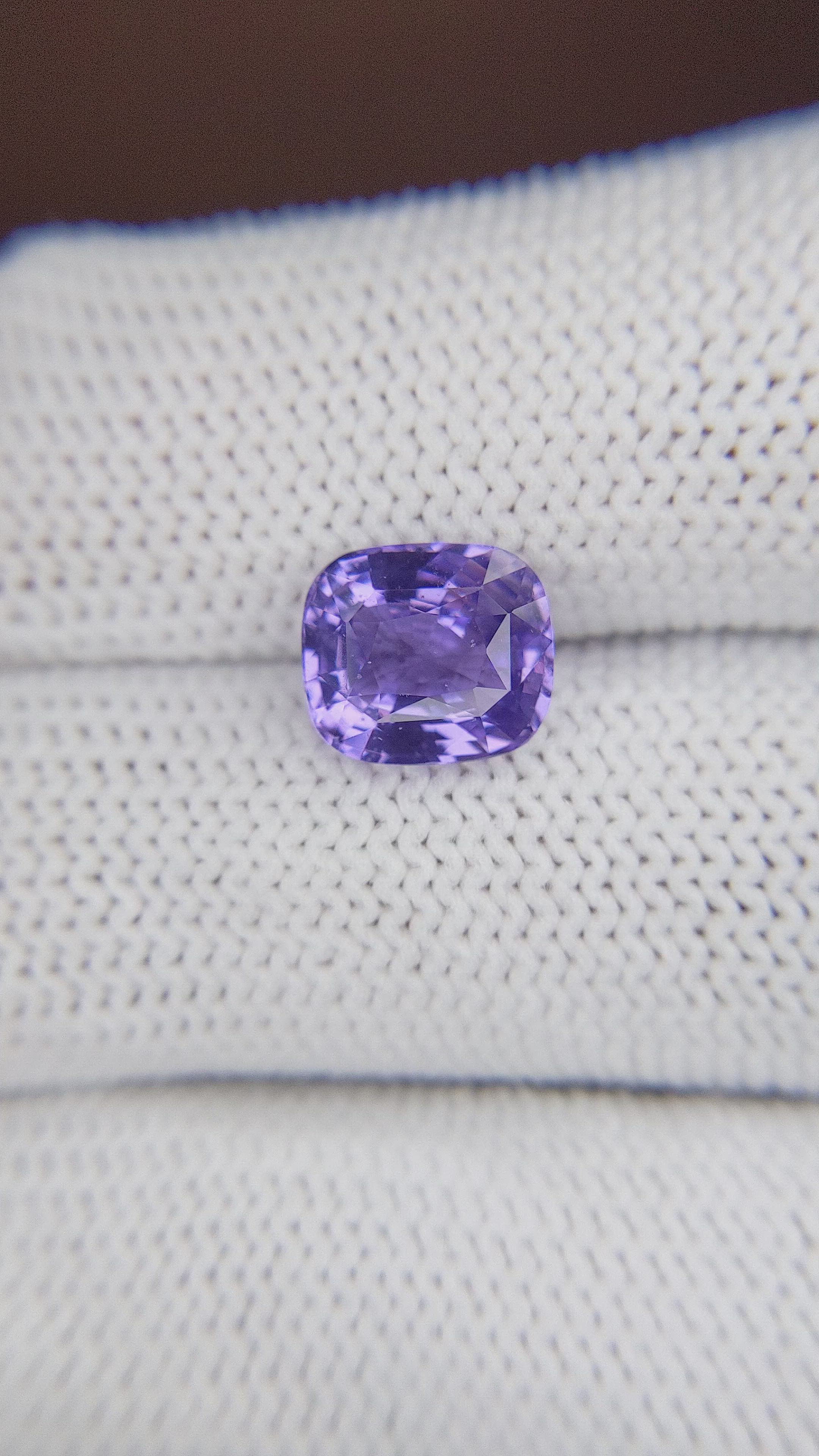 3.04 Ct. Bluish Purple Sapphire from Madagascar Size Video
