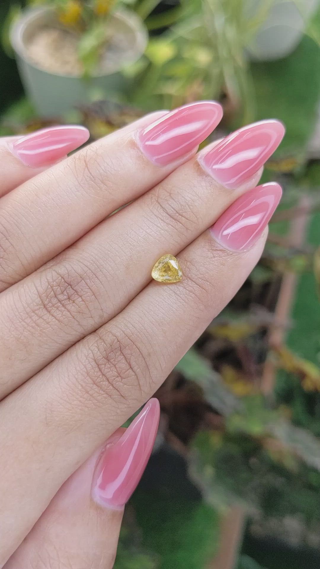 1.02 Ct. Yellow Sapphire from Ceylon (Sri Lanka) Size Video