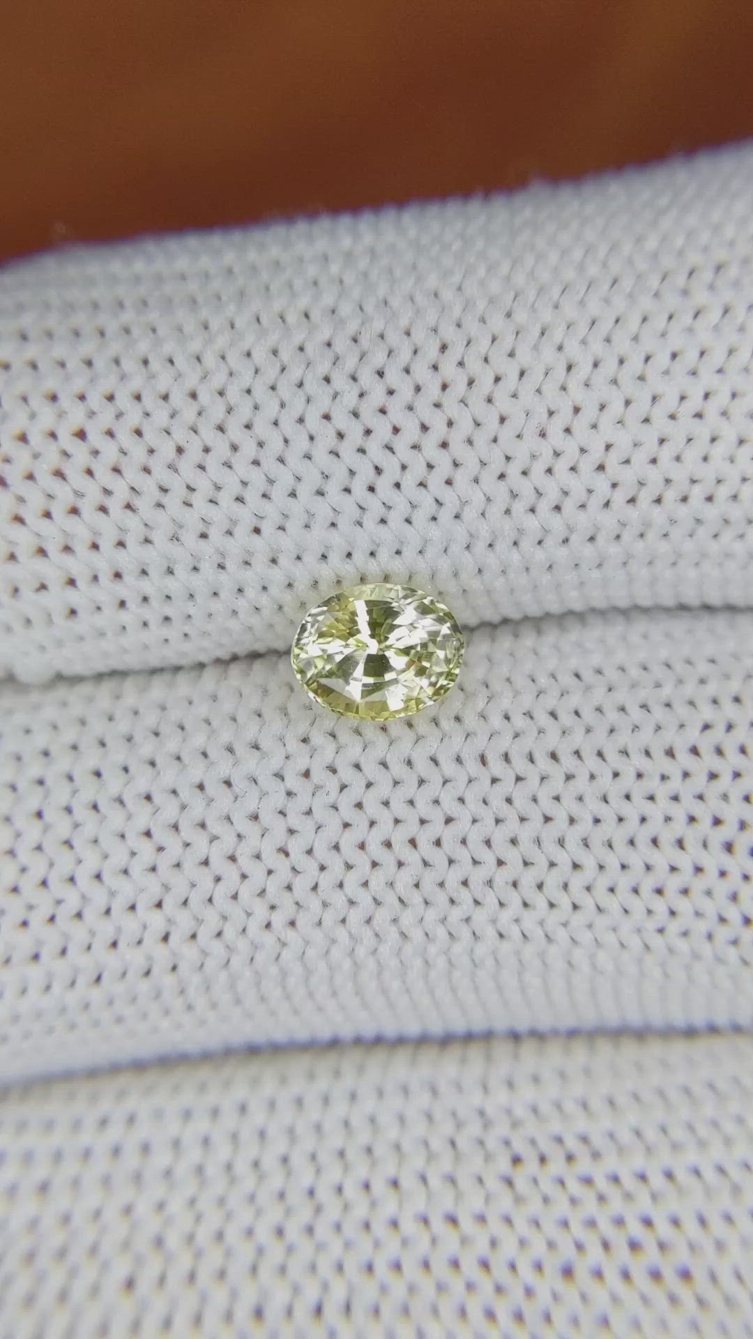 1.22 Ct. Yellow Sapphire from Ceylon (Sri Lanka) Size Video