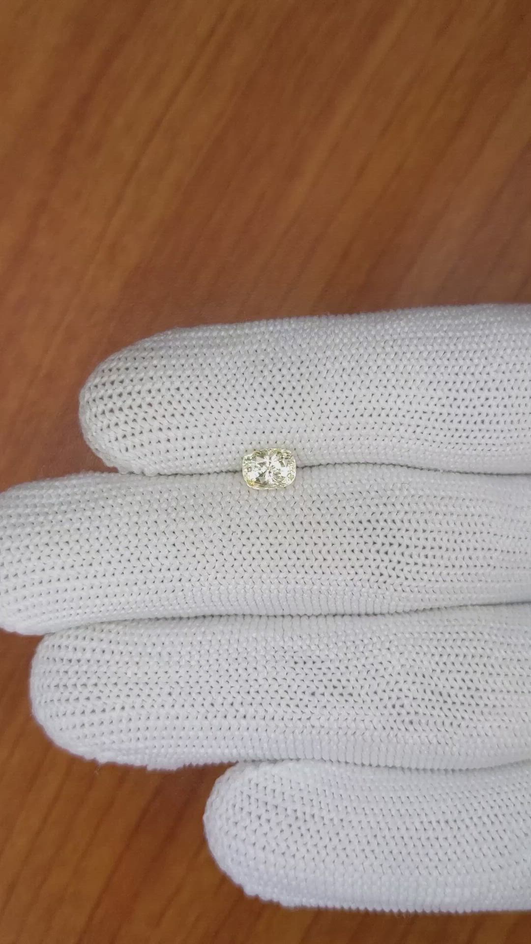 0.99 Ct. Yellow Sapphire from Ceylon (Sri Lanka) Size Video