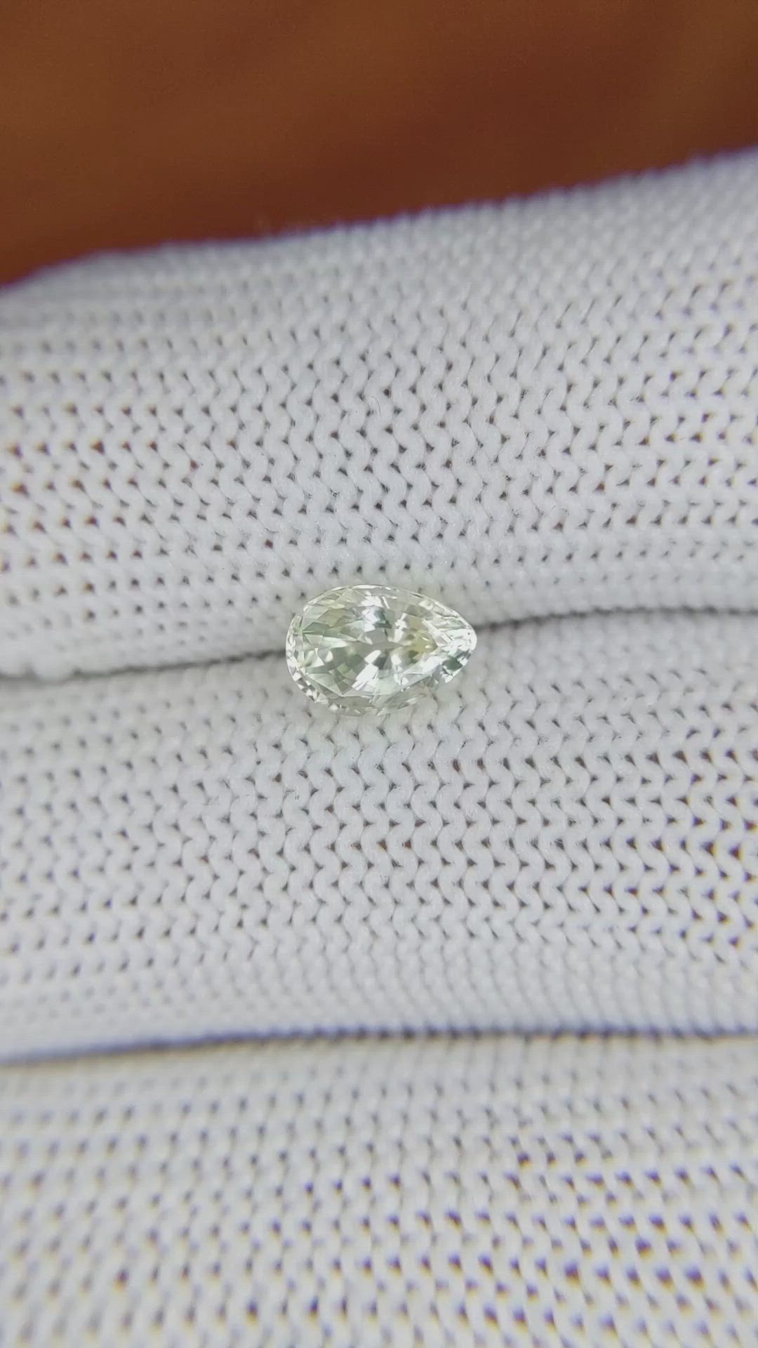 1.21 Ct. Yellow Sapphire from Ceylon (Sri Lanka) Size Video