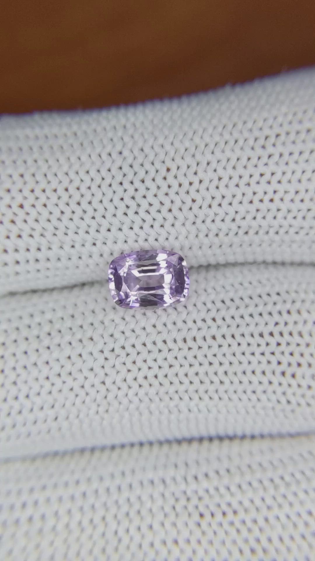 1.47 Ct. Pinkish Purple Sapphire from Ceylon (Sri Lanka) Size Video