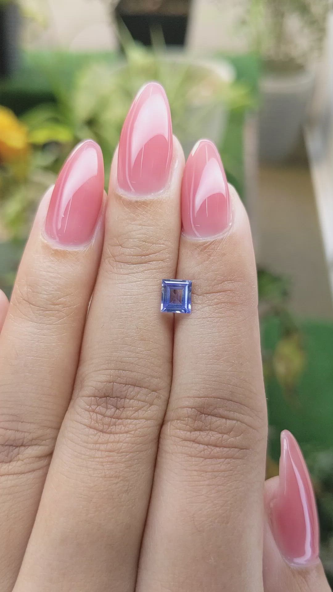0.76 Ct. Blue Sapphire from Ceylon (Sri Lanka) Size Video