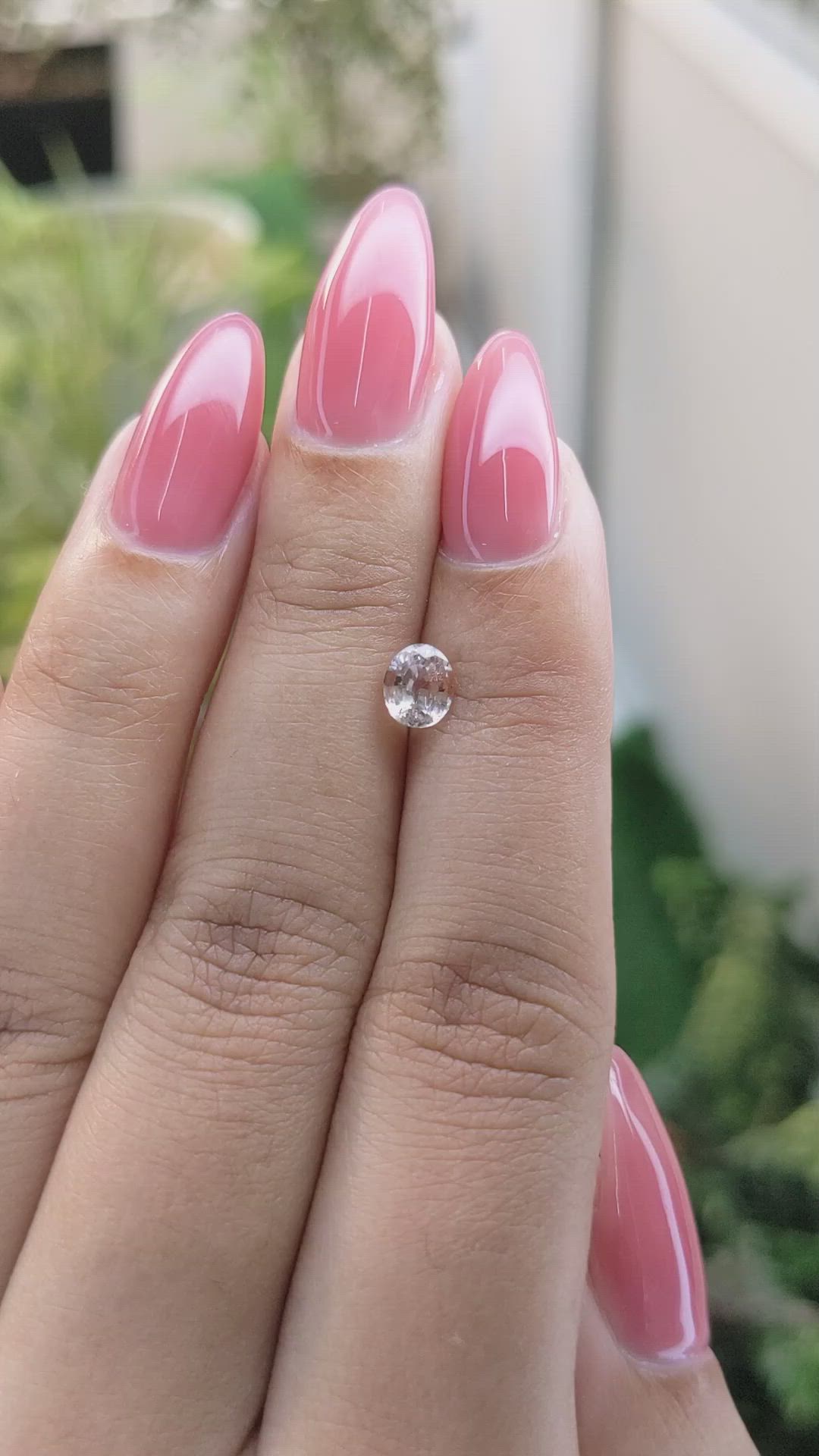 0.85 Ct. Peach Sapphire from Ceylon (Sri Lanka) Size Video