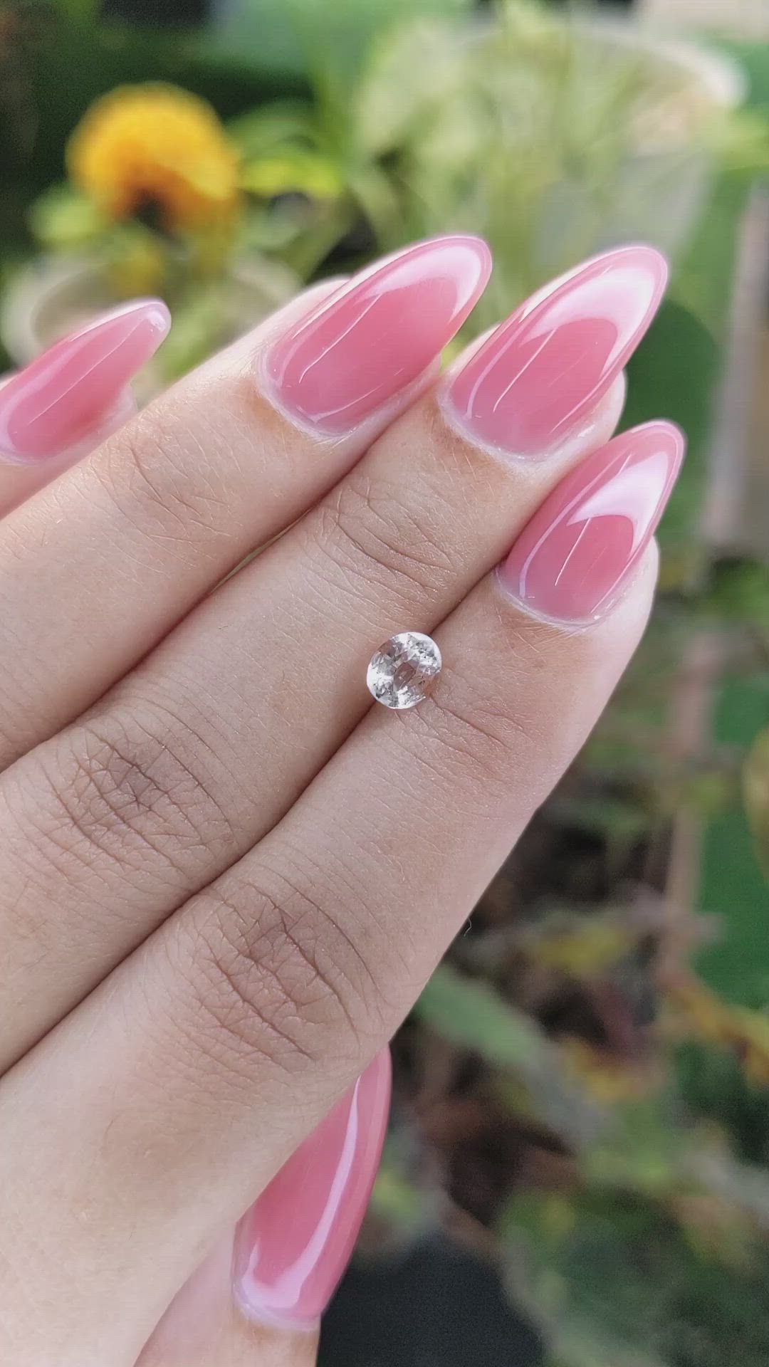 0.85 Ct. Peach Sapphire from Ceylon (Sri Lanka) Size Video