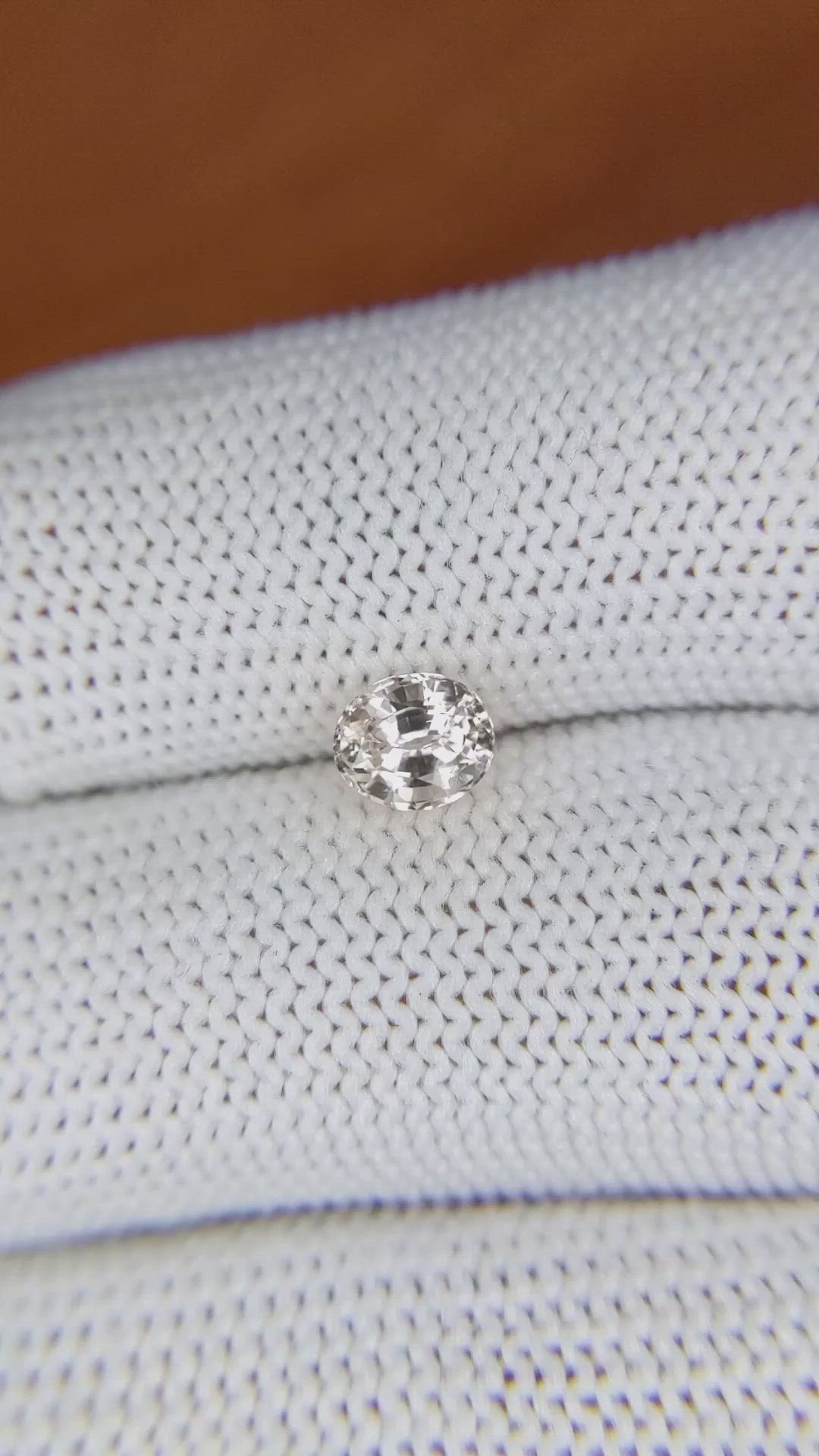 0.85 Ct. Peach Sapphire from Ceylon (Sri Lanka) Size Video