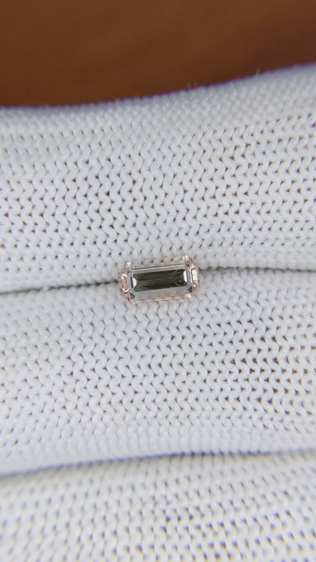 0.86 Ct. Peach Sapphire from Ceylon (Sri Lanka) Size Video