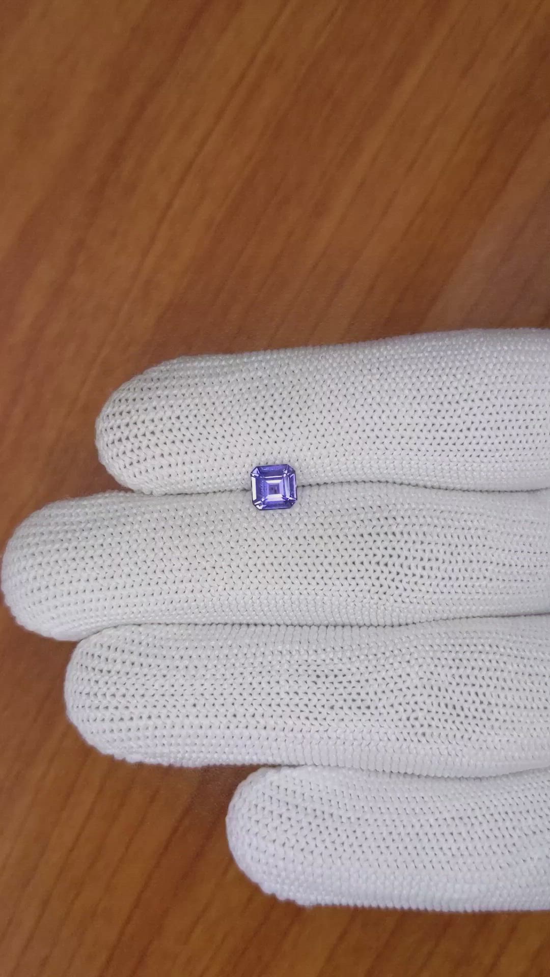 0.79 Ct. Violet Sapphire from Ceylon (Sri Lanka) Size Video