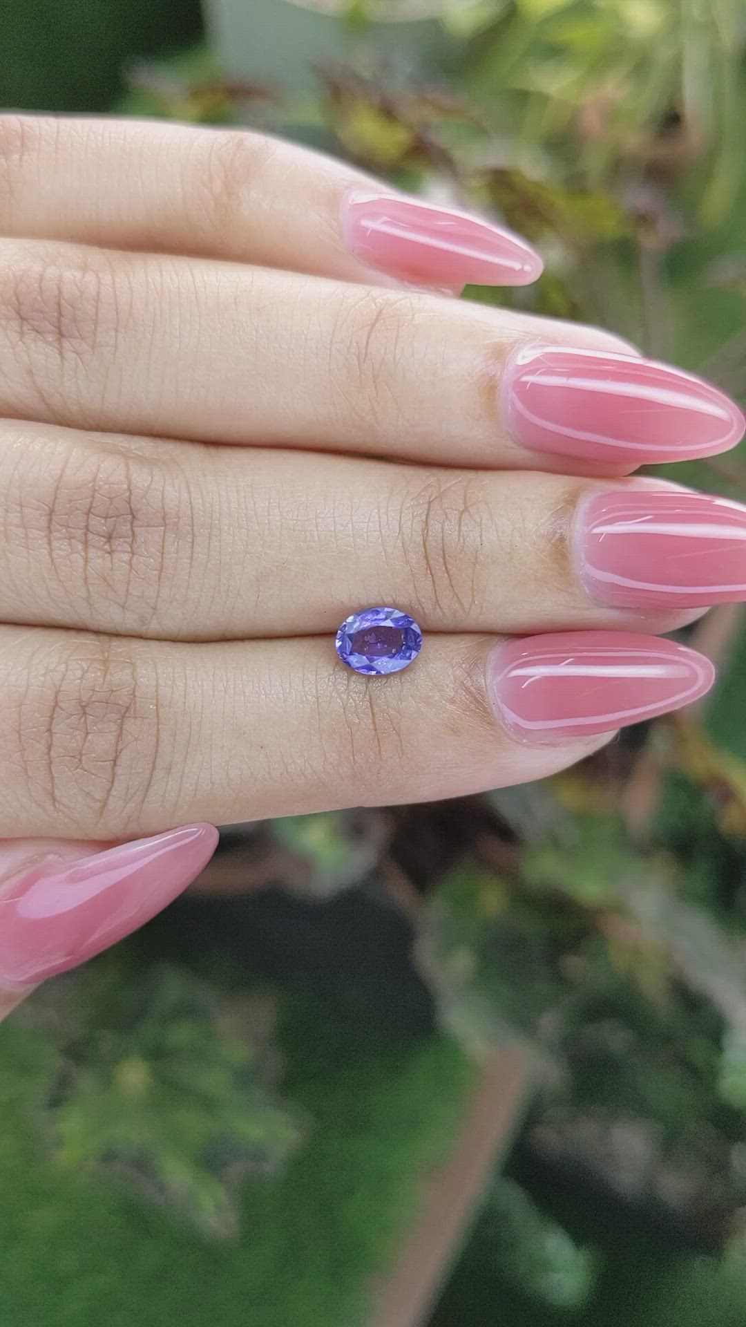 0.87 Ct. Violet Sapphire from Ceylon (Sri Lanka) Size Video