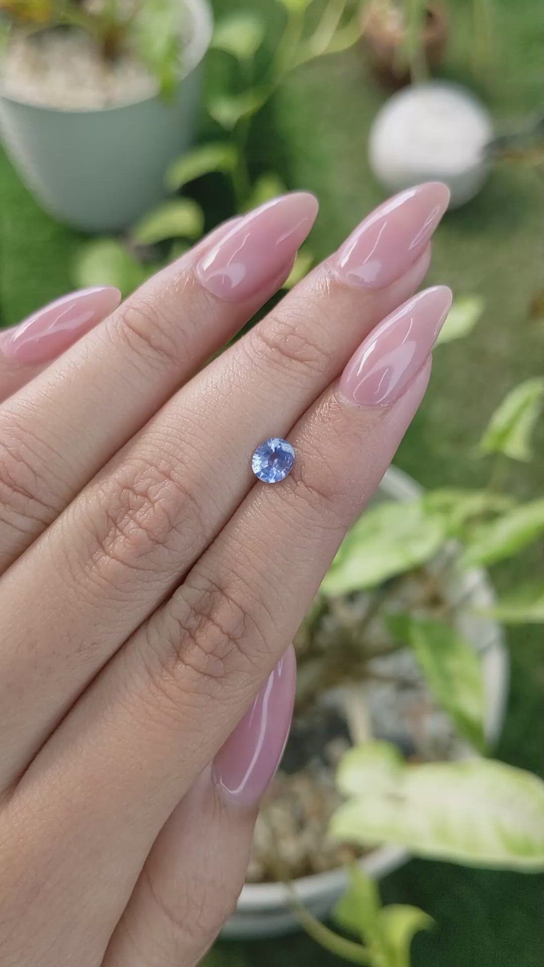 0.62 Ct. Blue Sapphire from Ceylon (Sri Lanka) Size Video