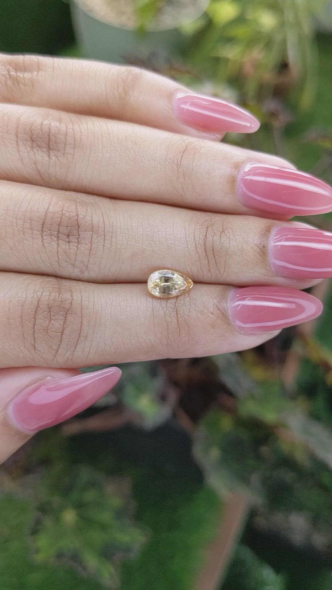 1.25 Ct. Peach Sapphire from Ceylon (Sri Lanka) Size Video