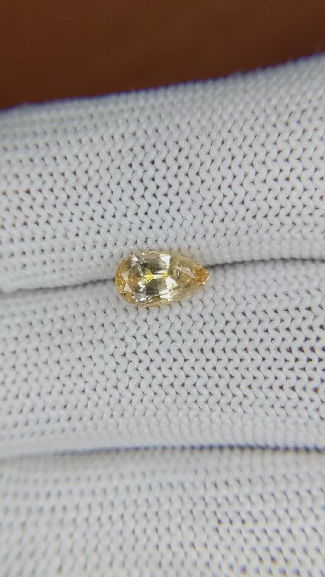 1.25 Ct. Peach Sapphire from Ceylon (Sri Lanka) Size Video