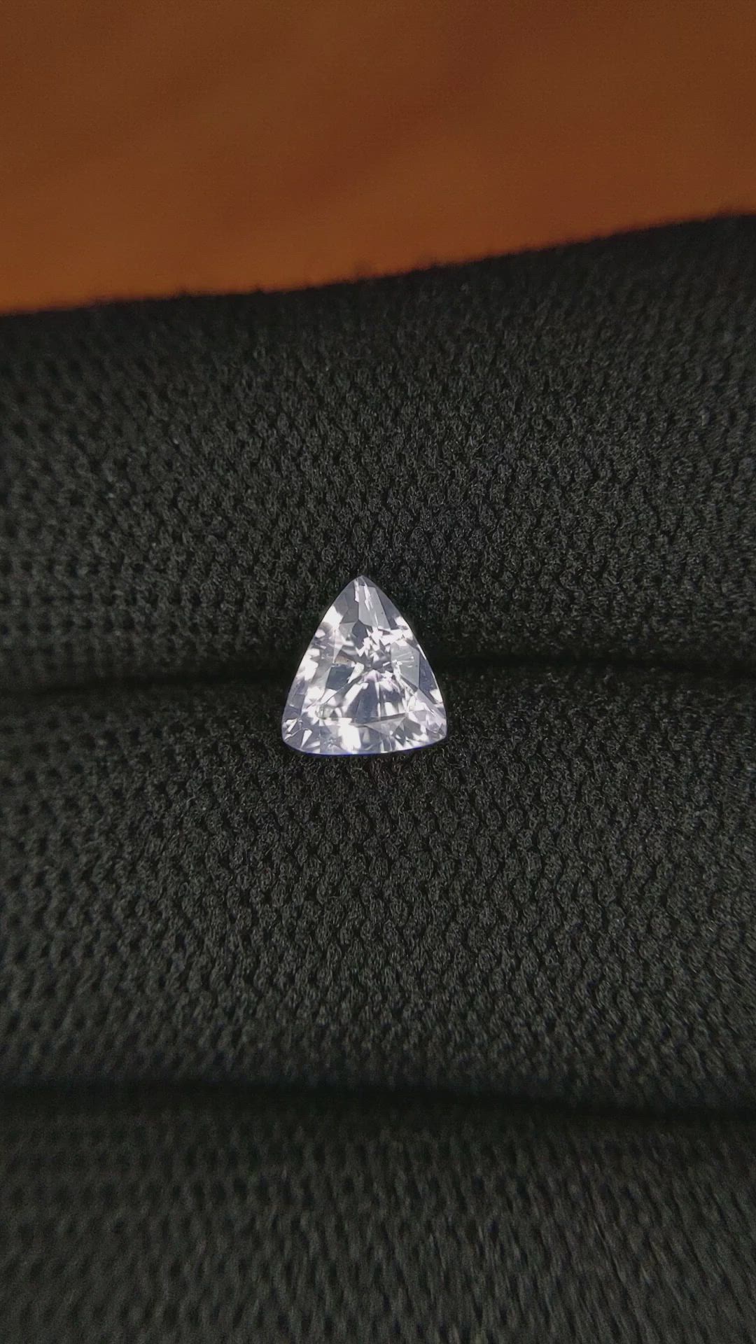 1.09 Ct. White Sapphire from Ceylon (Sri Lanka) Size Video