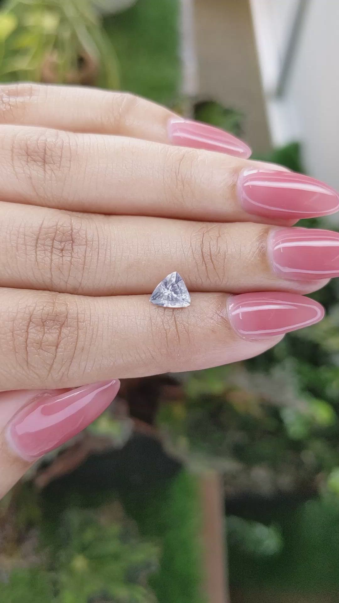 1.09 Ct. White Sapphire from Ceylon (Sri Lanka) Size Video