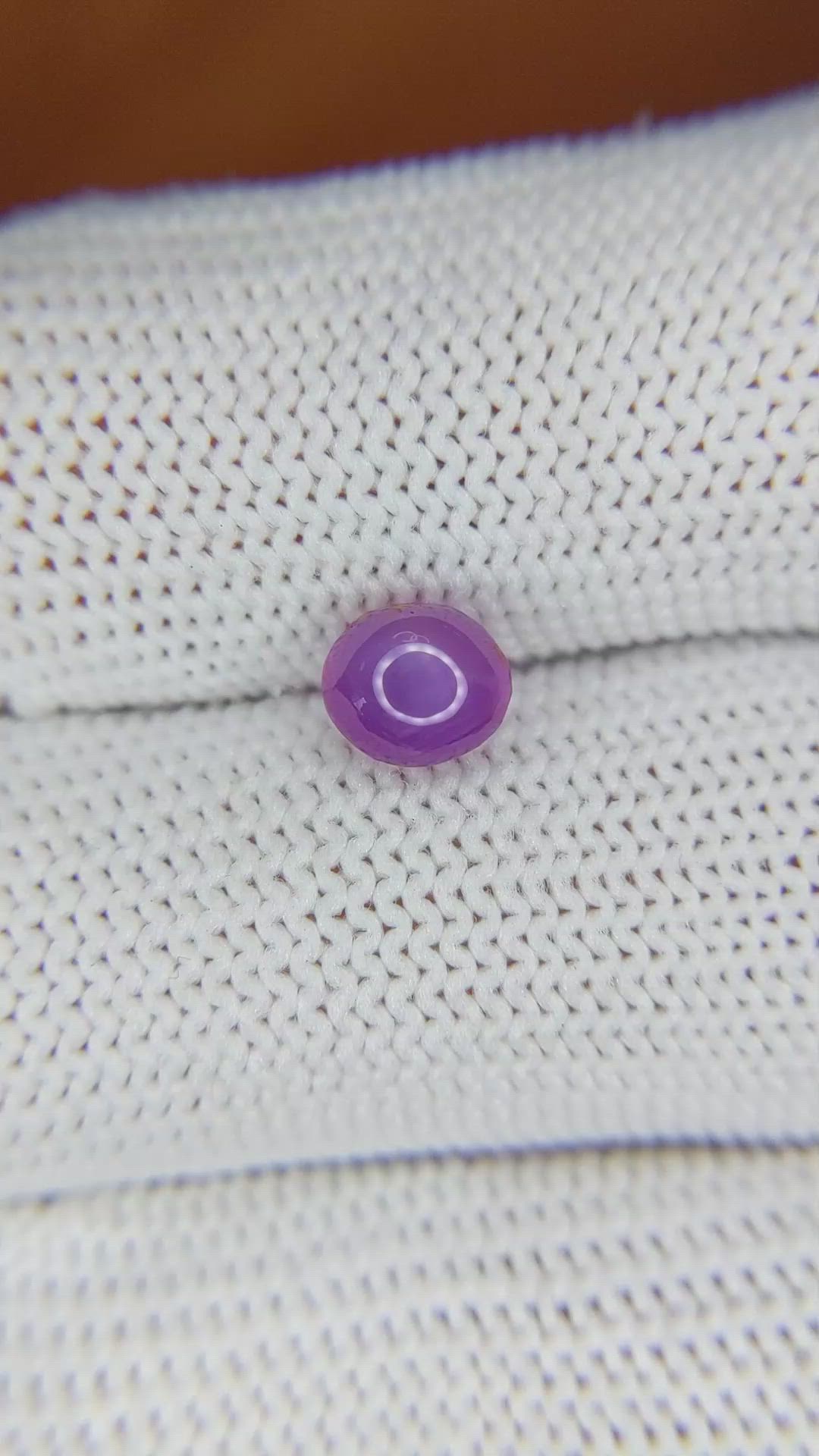 1.53 Ct. Pinkish Purple Star Sapphire from Ceylon (Sri Lanka) Size Video