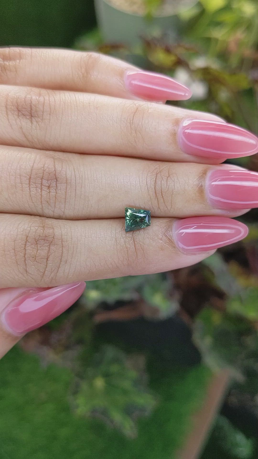 1.09 Ct. Green Sapphire from Madagascar Size Video