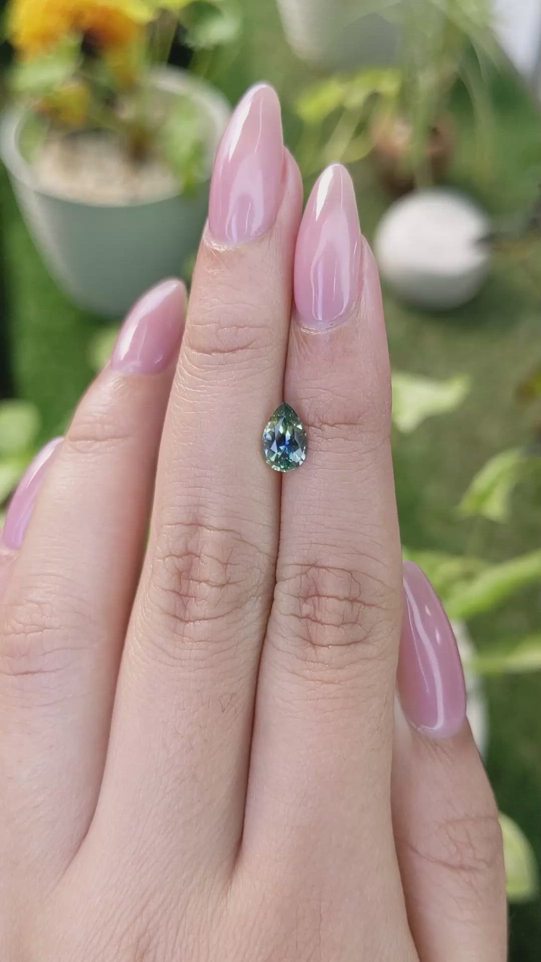 1.10 Ct. Bi Color Sapphire from Madagascar Size Video