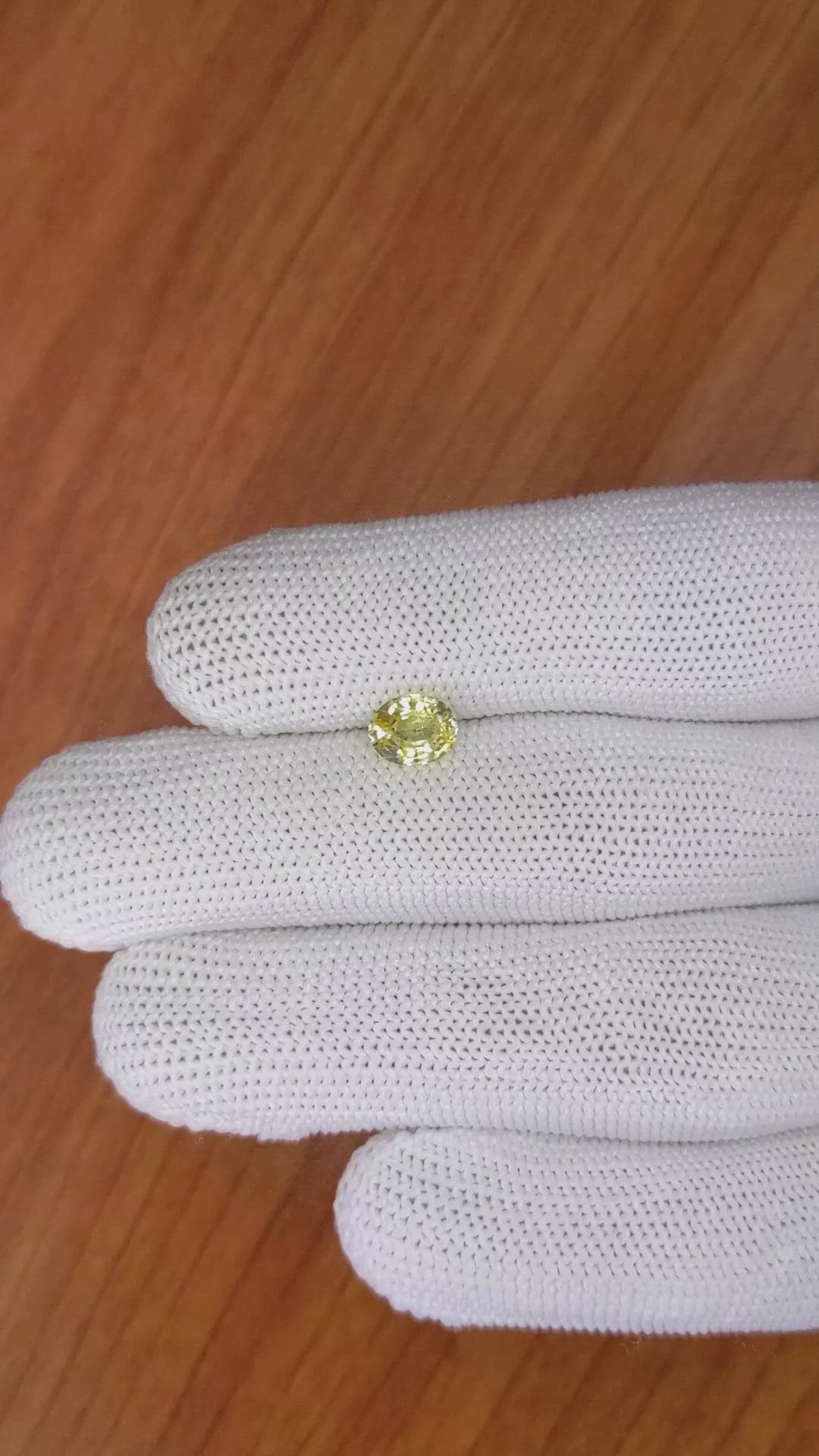 1.02 Ct. Yellow Sapphire from Ceylon (Sri Lanka) Size Video
