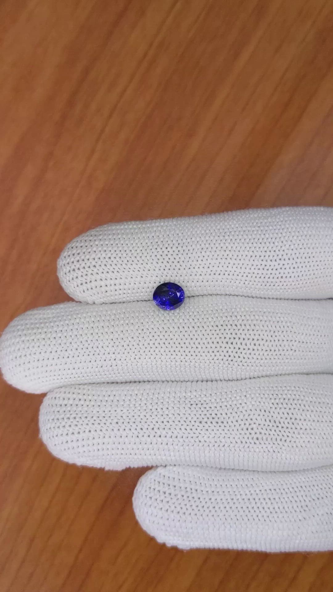 1.34 Ct. Blue Sapphire from Ceylon (Sri Lanka) Size Video