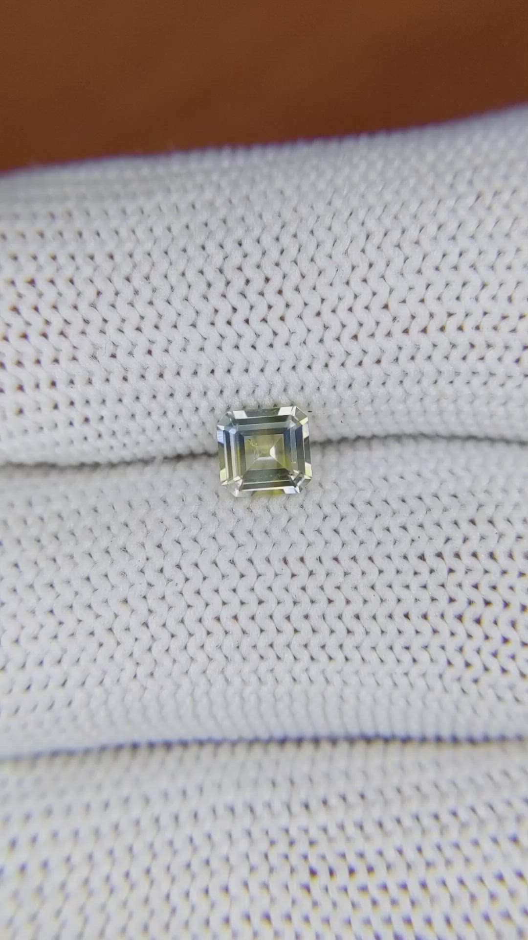 0.65 Ct. Bi Color Sapphire from Ceylon (Sri Lanka) Size Video