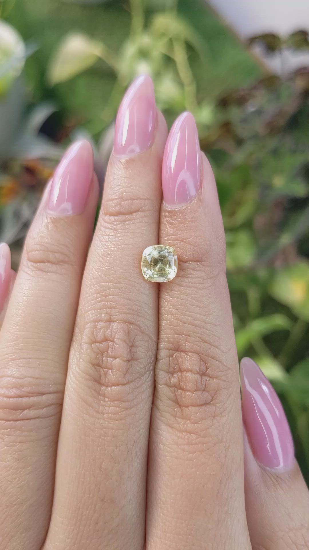 1.96 Ct. Yellow Sapphire from Ceylon (Sri Lanka) Size Video