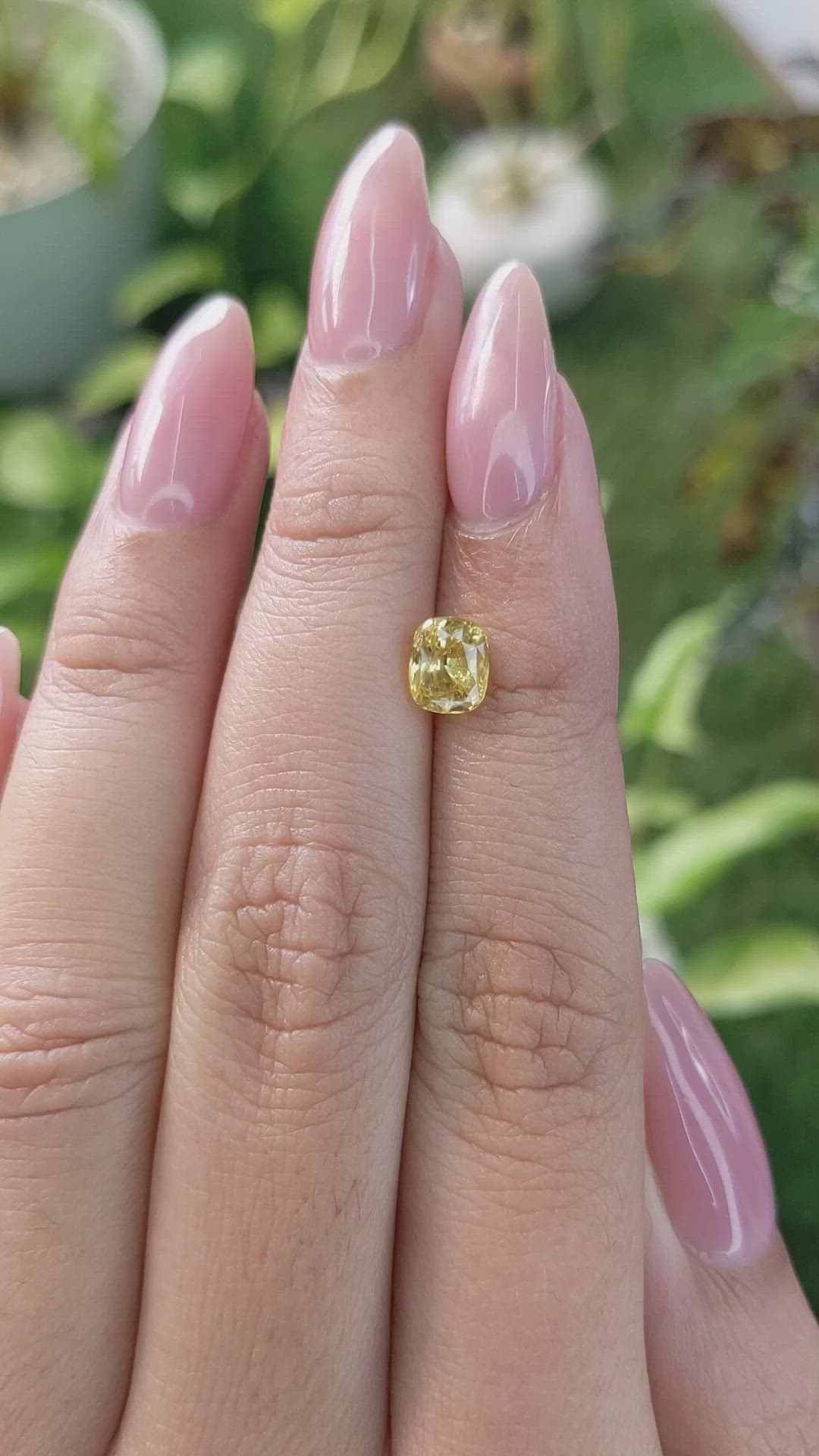 1.39 Ct. Yellow Sapphire from Ceylon (Sri Lanka) Size Video