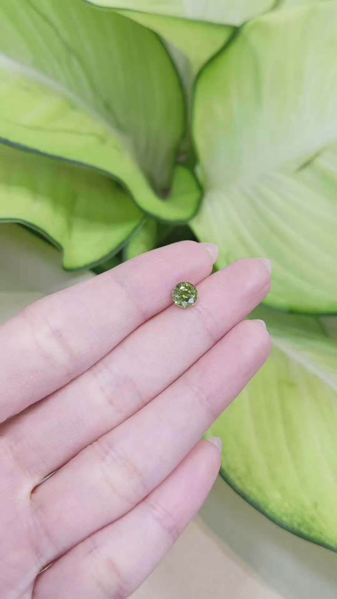 1.20 Ct. Green Sapphire from Madagascar Size Video