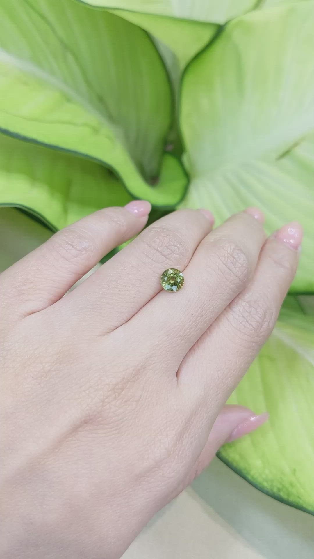 1.20 Ct. Green Sapphire from Madagascar Size Video