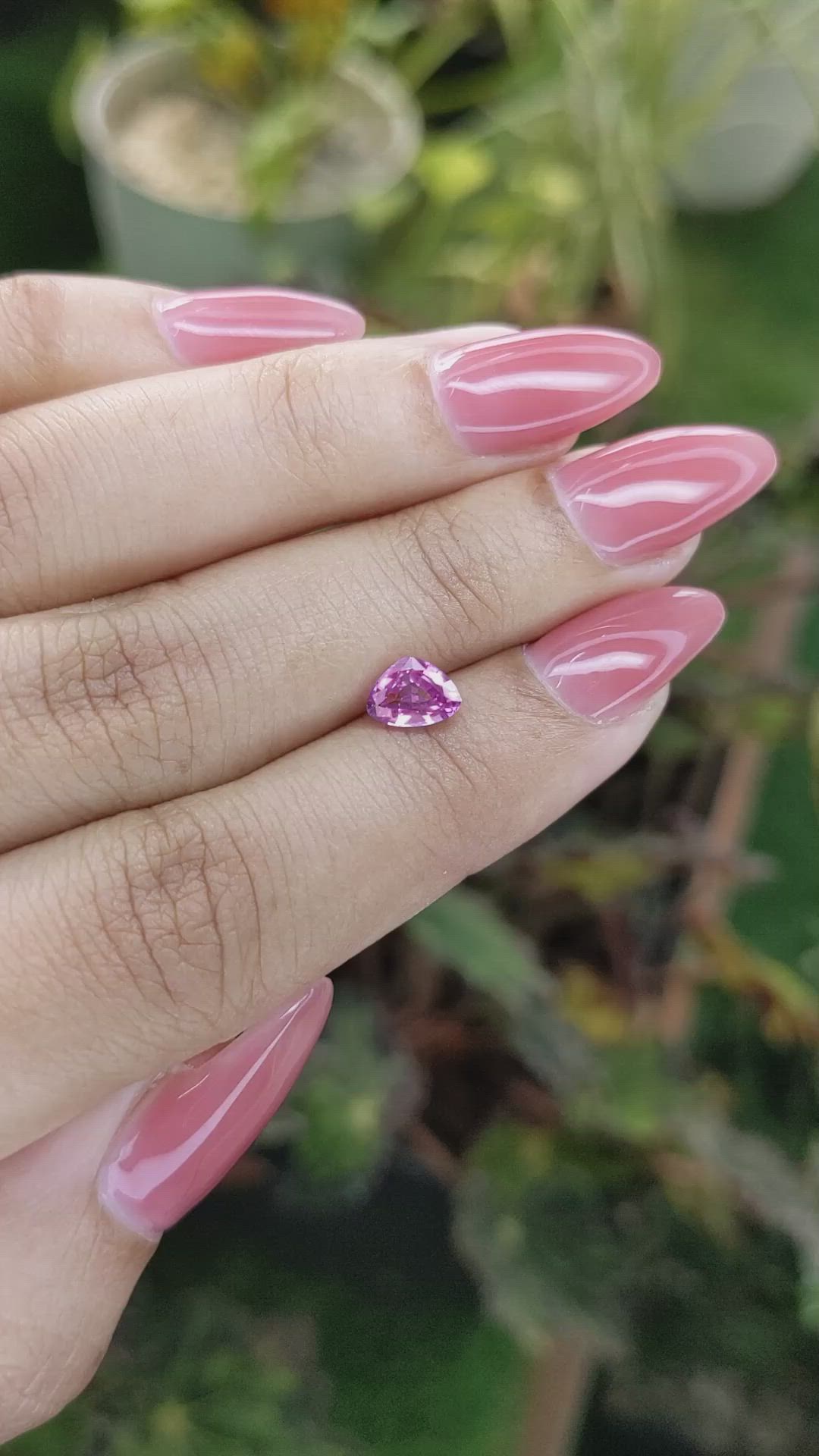 0.87 Ct. Pink Sapphire from Ceylon (Sri Lanka) Size Video