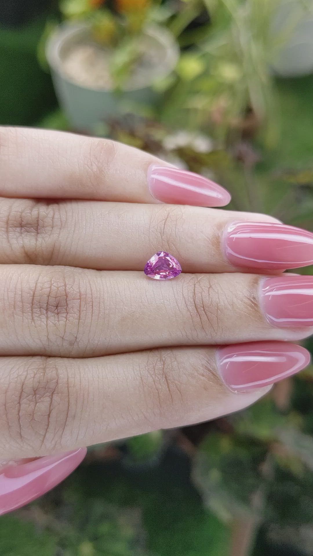 0.87 Ct. Pink Sapphire from Ceylon (Sri Lanka) Size Video