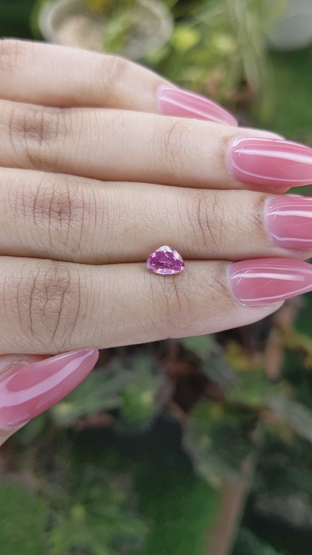 0.87 Ct. Pink Sapphire from Ceylon (Sri Lanka) Size Video