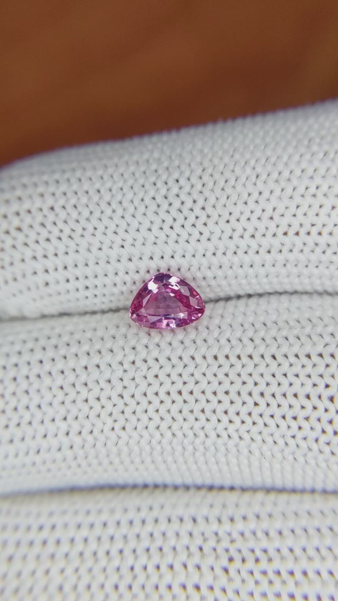 0.87 Ct. Pink Sapphire from Ceylon (Sri Lanka) Size Video