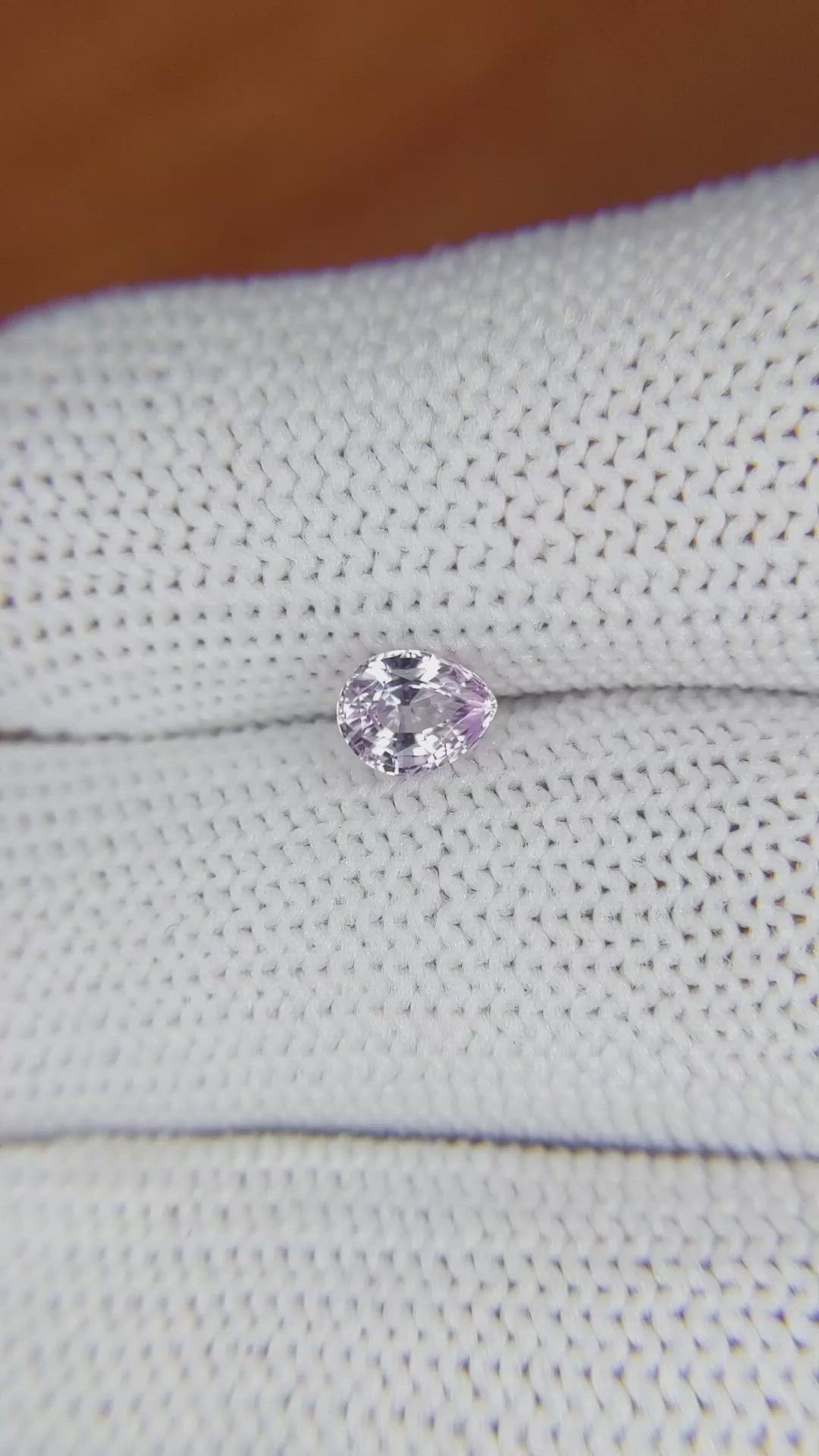 0.75 Ct. Purple Sapphire from Ceylon (Sri Lanka) Size Video