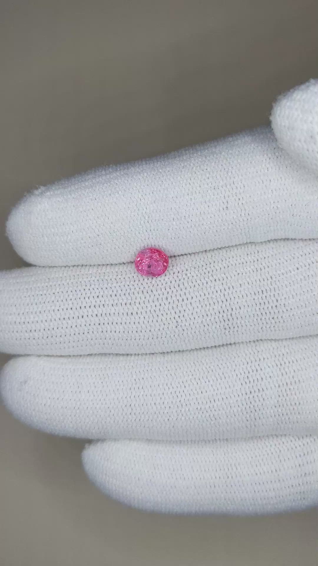 1.11 Ct. Pink Sapphire from Ceylon (Sri Lanka) Size Video