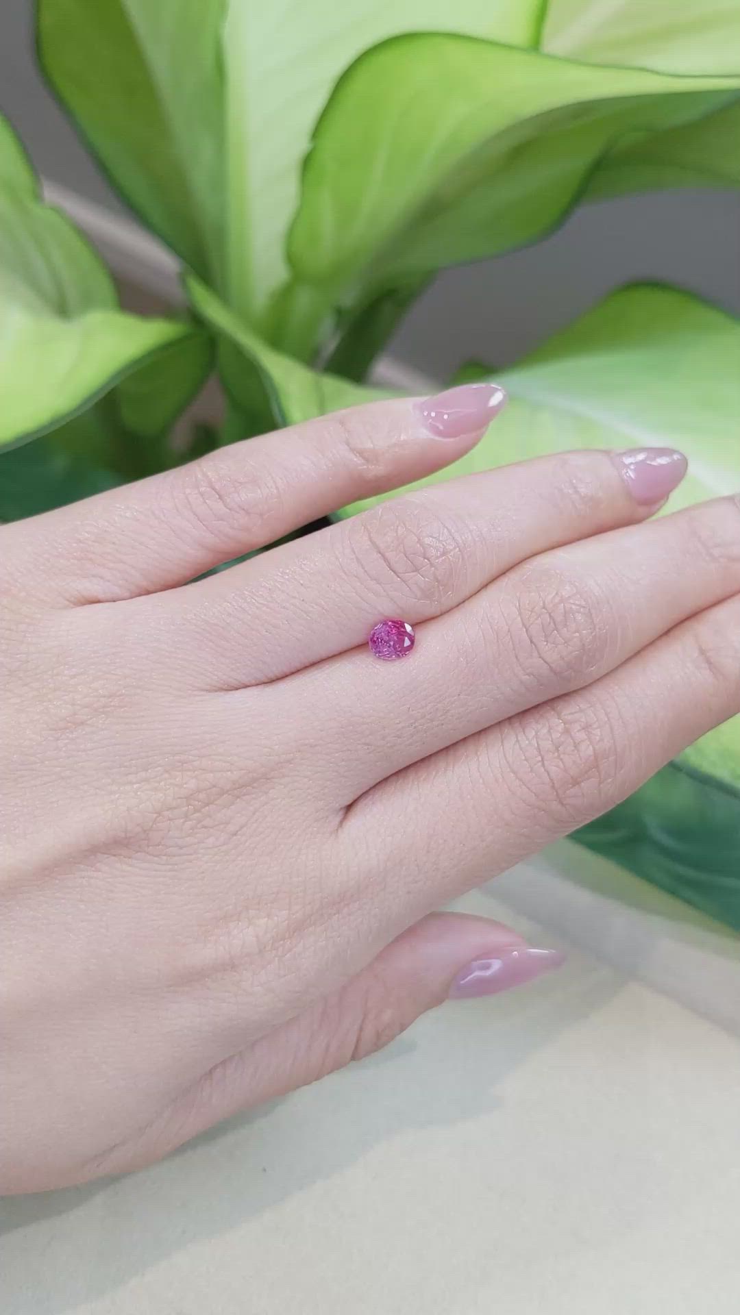 1.11 Ct. Pink Sapphire from Ceylon (Sri Lanka) Size Video