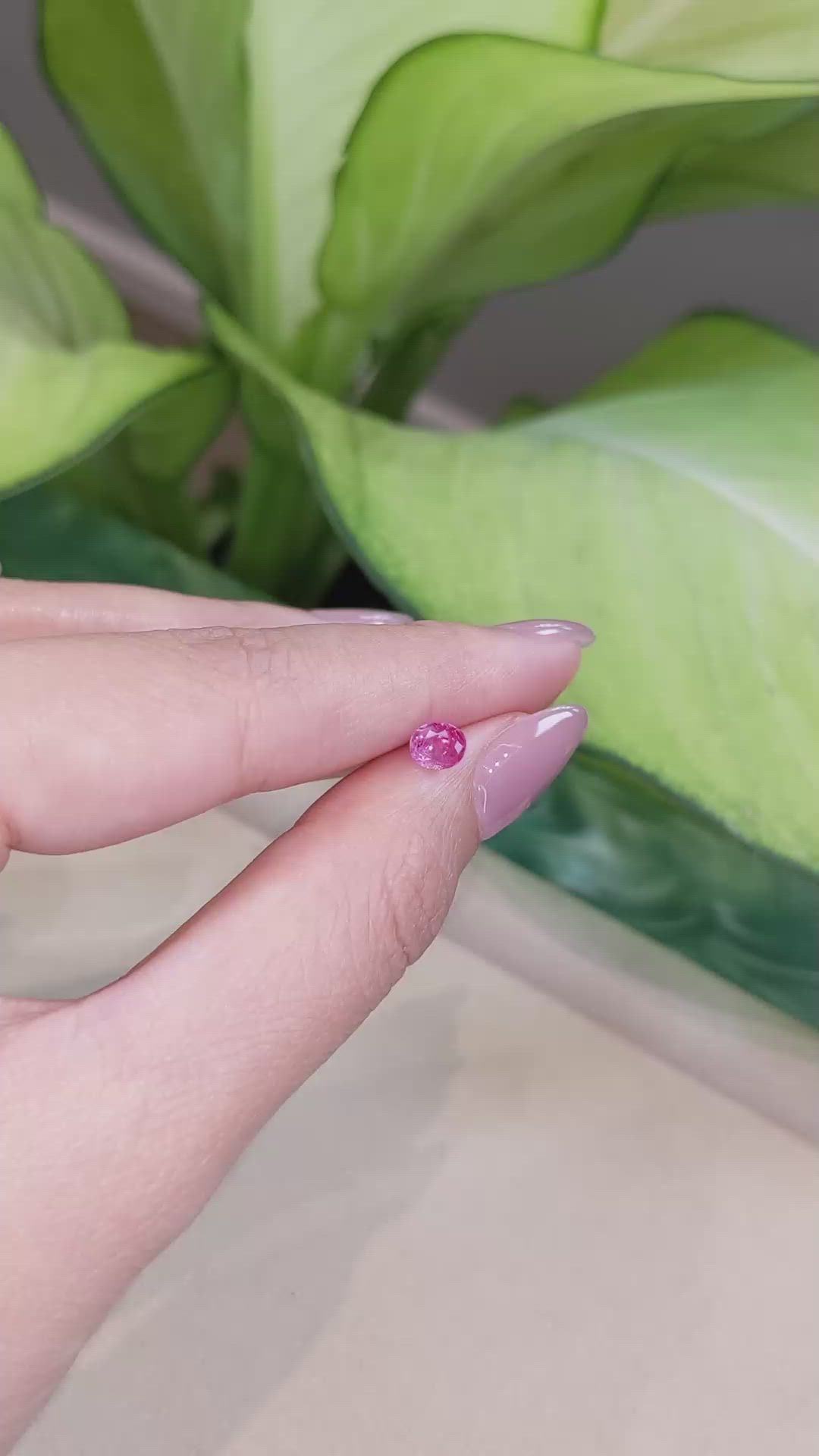 1.11 Ct. Pink Sapphire from Ceylon (Sri Lanka) Size Video