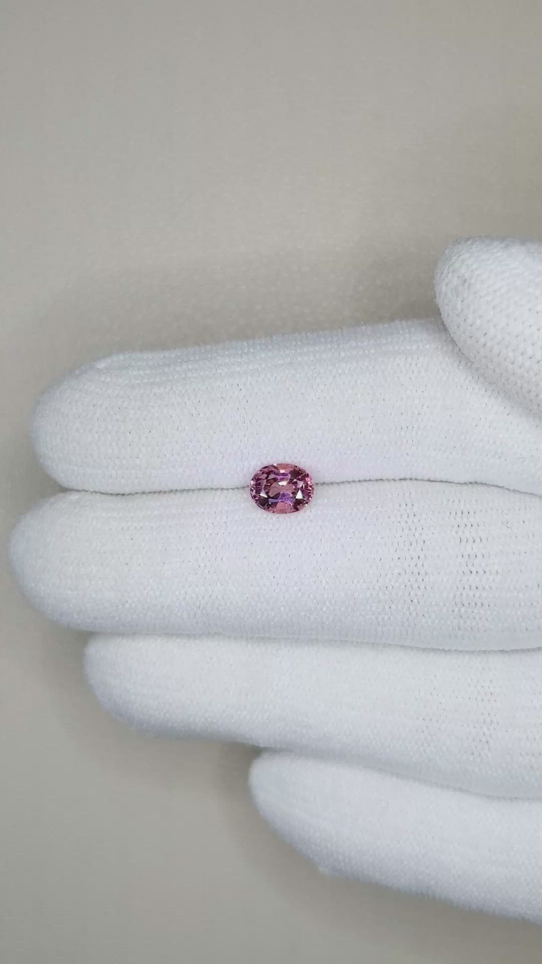 0.85 Ct. Pink Sapphire from Ceylon (Sri Lanka) Size Video