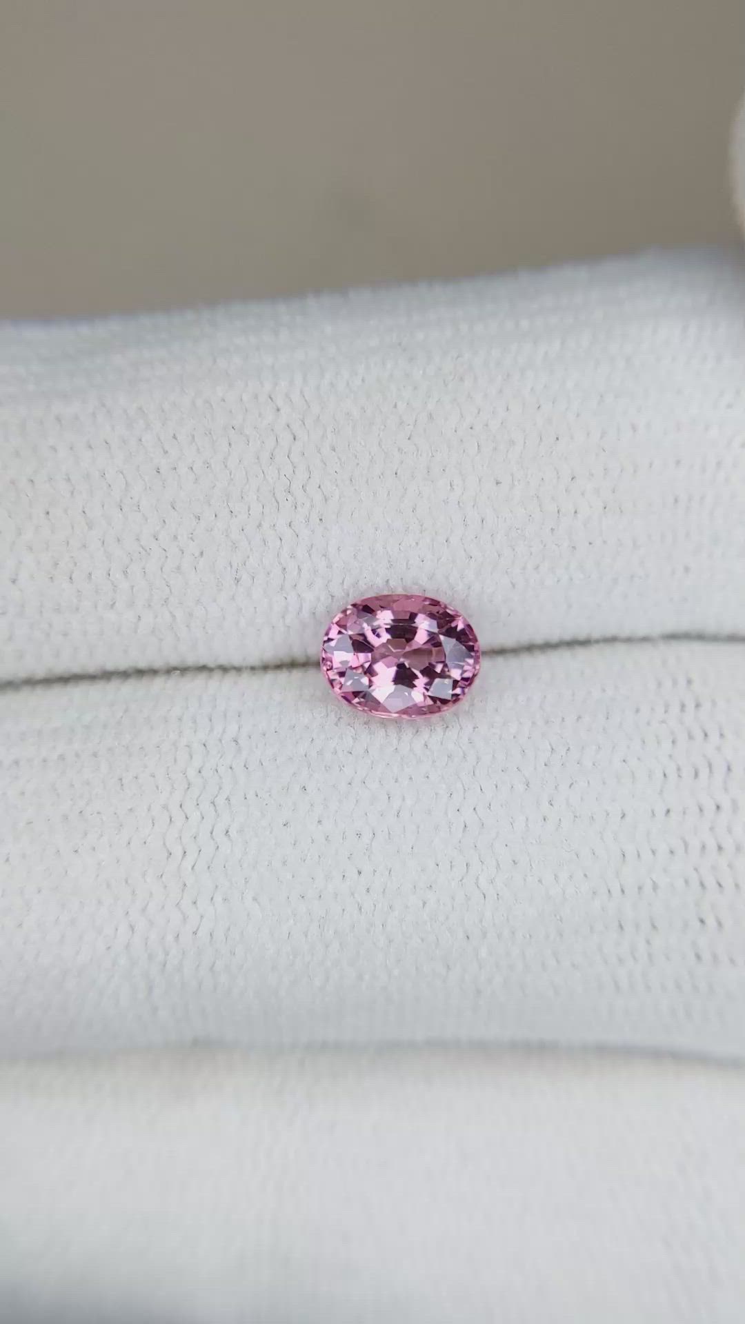 0.85 Ct. Pink Sapphire from Ceylon (Sri Lanka) Size Video