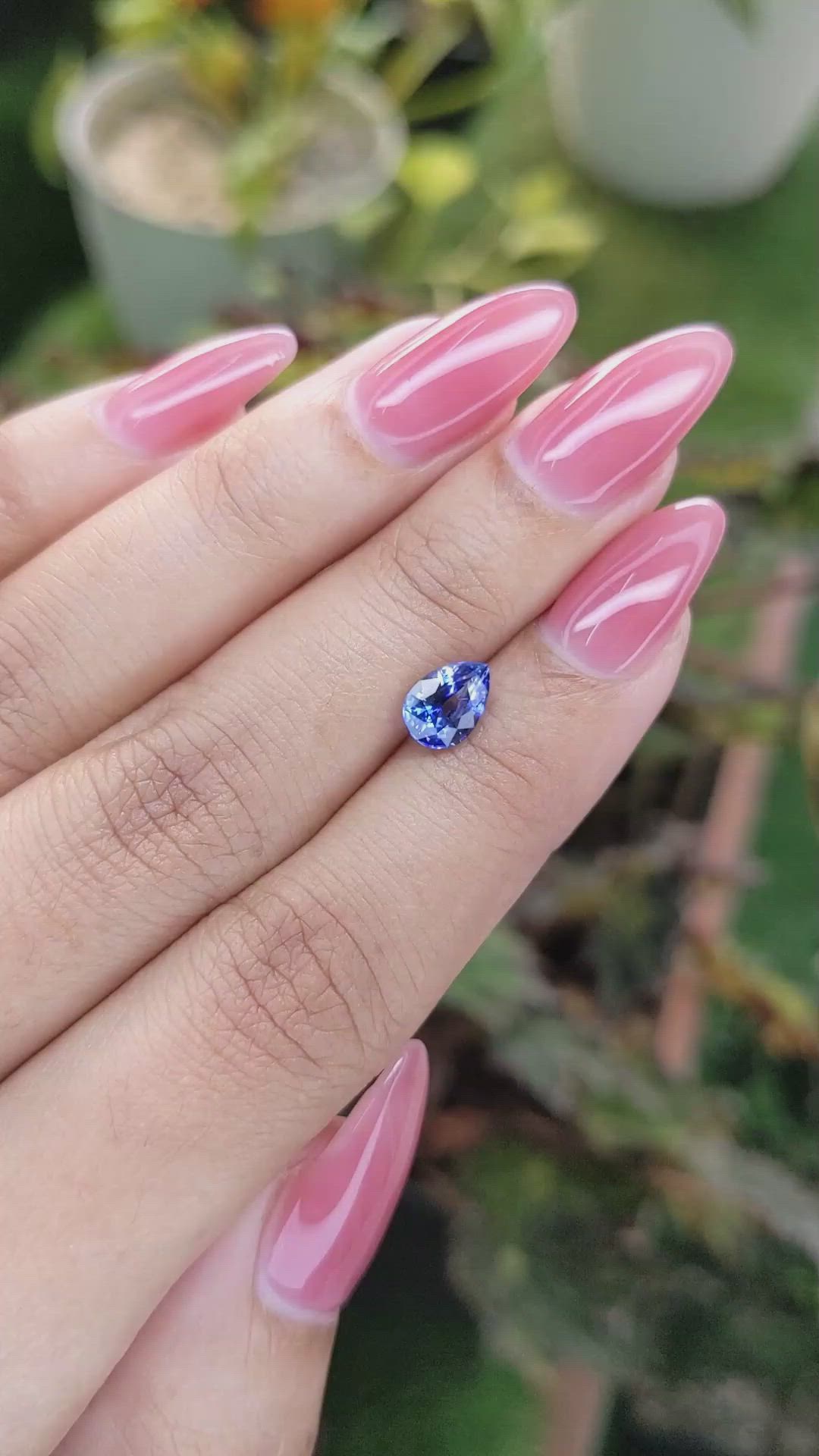 1.31 Ct. Blue Sapphire from Ceylon (Sri Lanka) Size Video