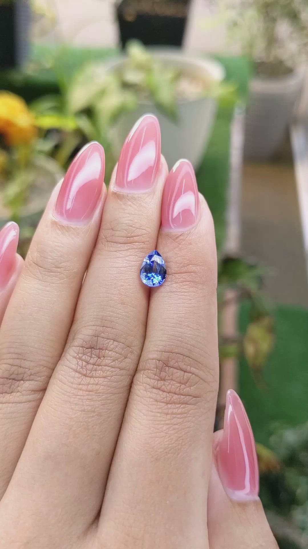 1.31 Ct. Blue Sapphire from Ceylon (Sri Lanka) Size Video