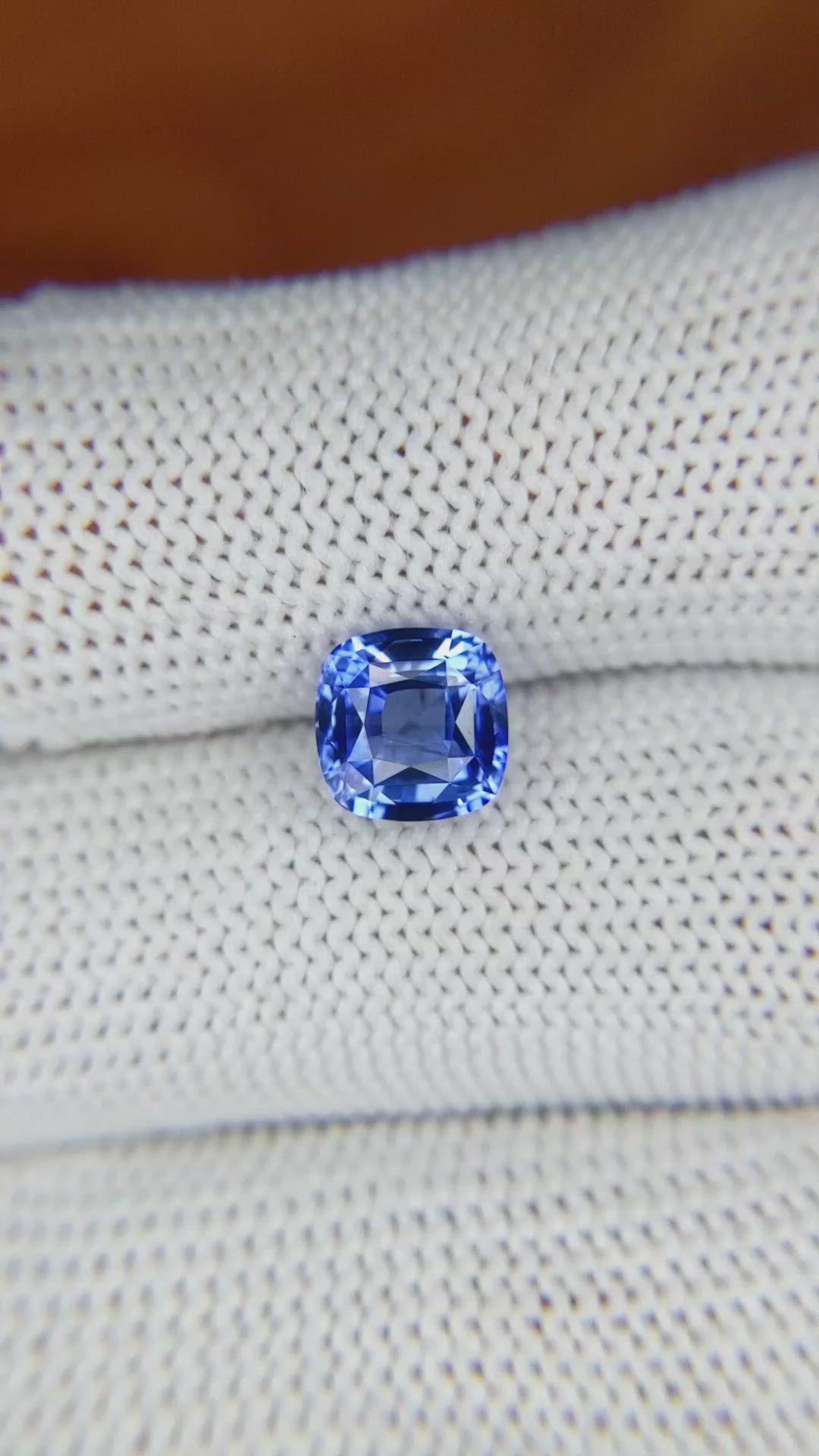 2.30 Ct. Blue Sapphire from Ceylon (Sri Lanka) Size Video