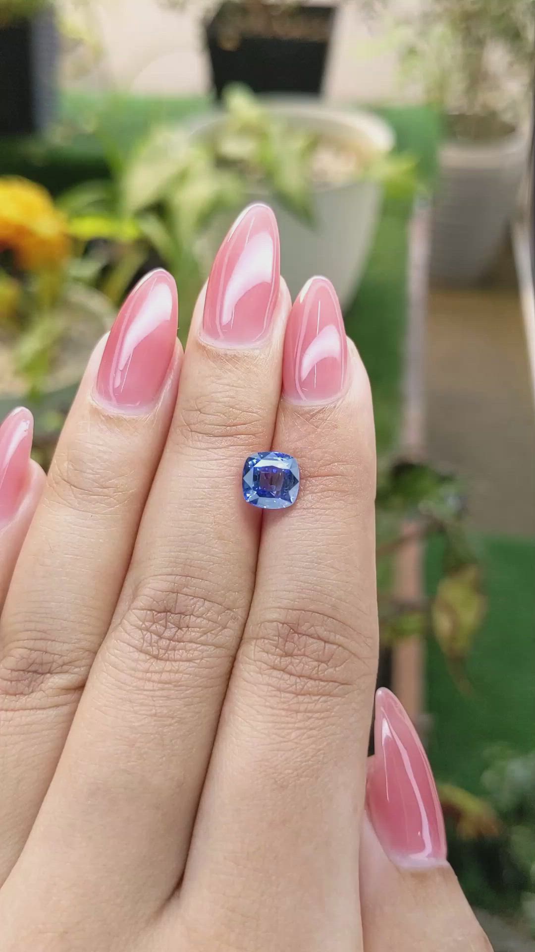 2.30 Ct. Blue Sapphire from Ceylon (Sri Lanka) Size Video