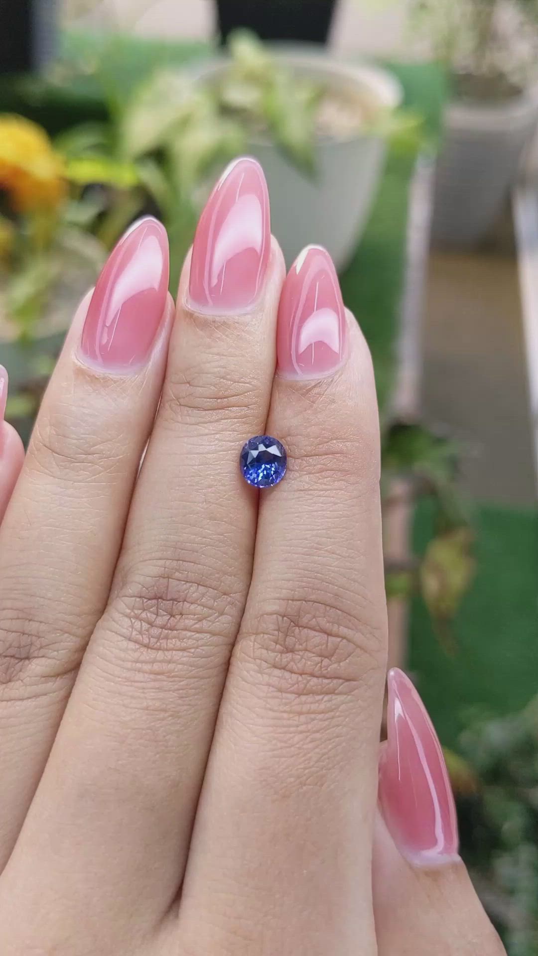 1.06 Ct. Blue Sapphire from Ceylon (Sri Lanka) Size Video
