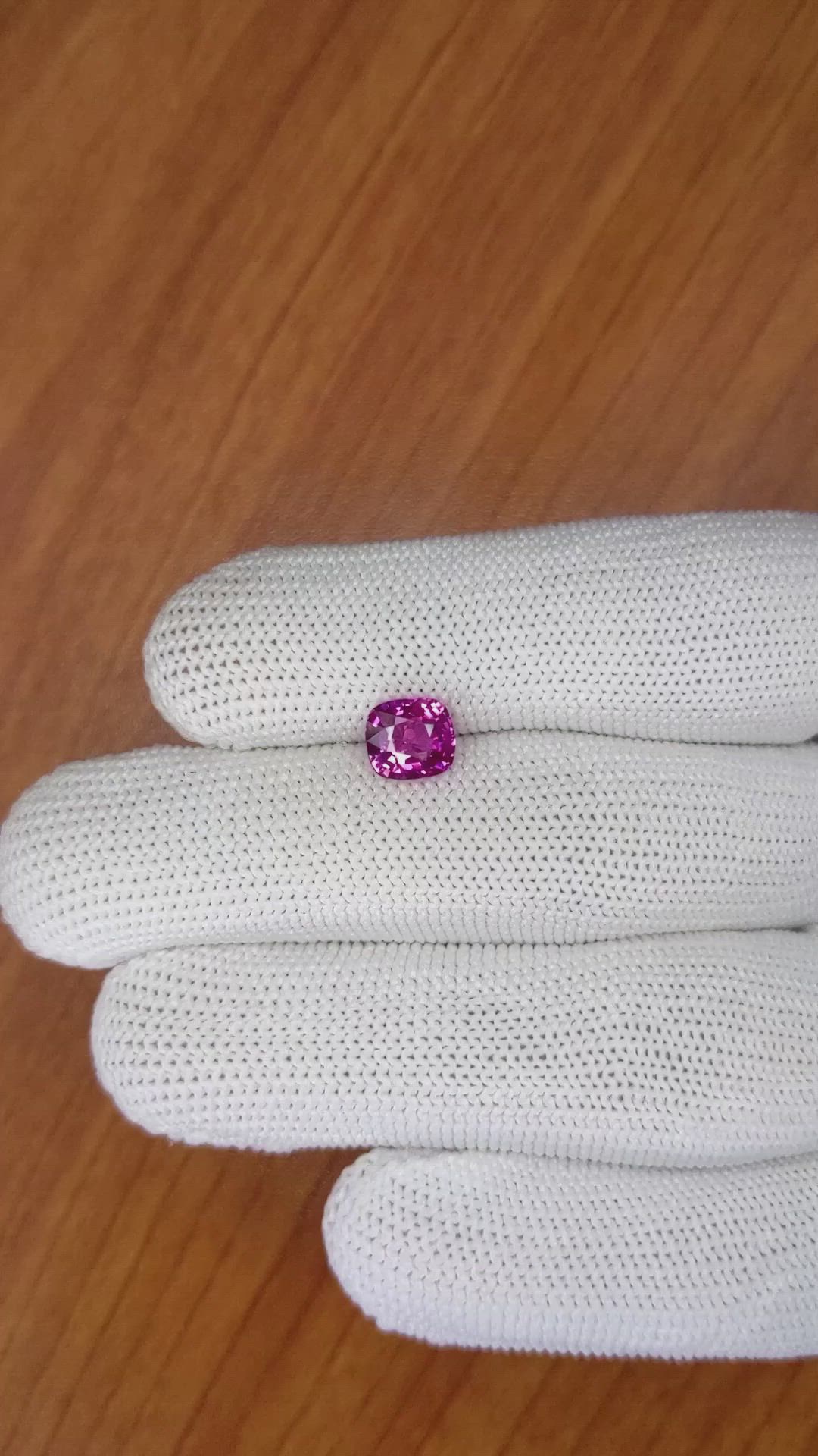 1.56 Ct. Purplish Pink Sapphire from Ceylon (Sri Lanka) Size Video