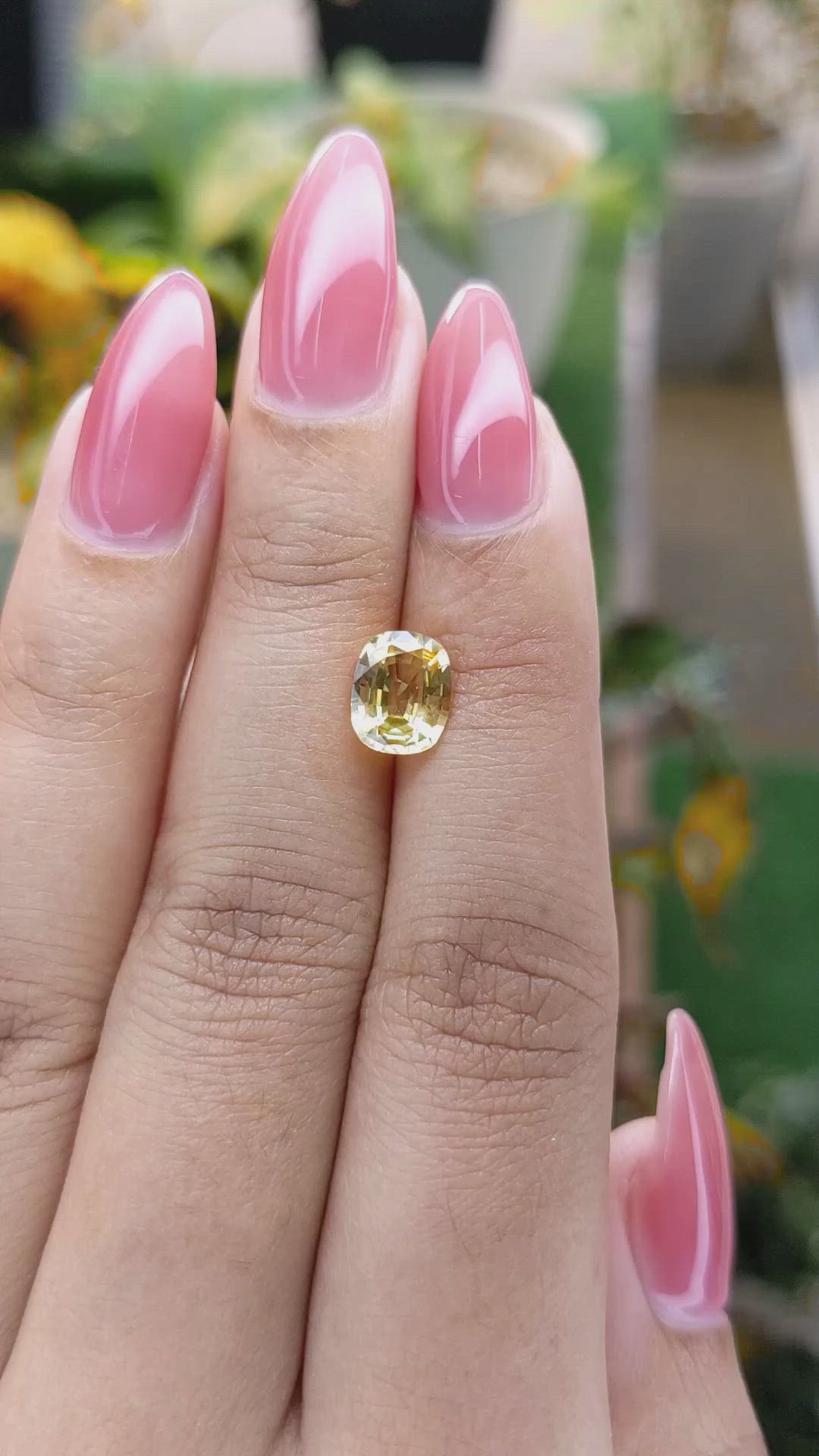 1.68 Ct. Yellow Sapphire from Ceylon (Sri Lanka) Size Video